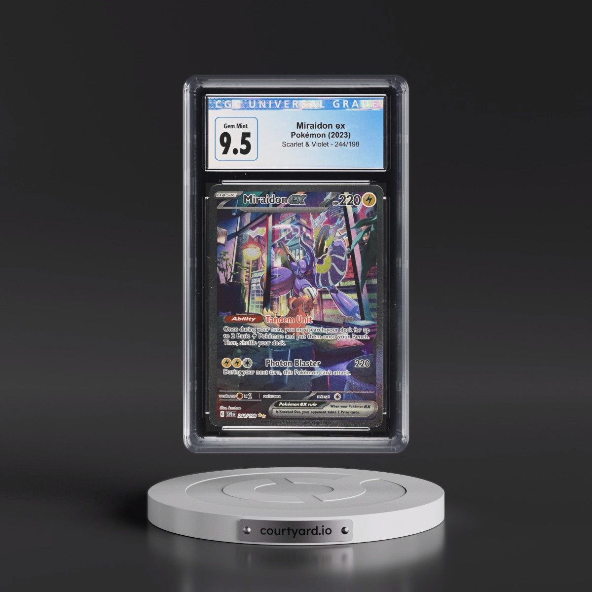 2023 Scarlet & Violet #244/198 Miraidon ex - Special Illustration Rare (Holo) (CGC 10 GEM MINT)