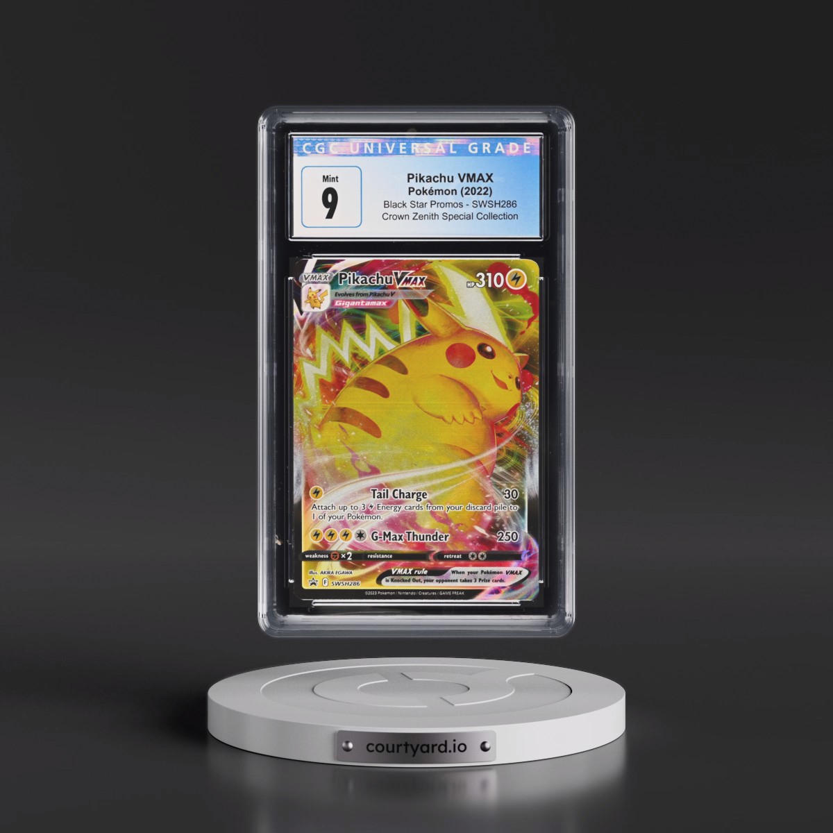 2017 Black Star Promos - Sword & Shield #SWSH286 Pikachu VMAX - Crown Zenith Special Collection (Holo) (CGC 9 MINT)