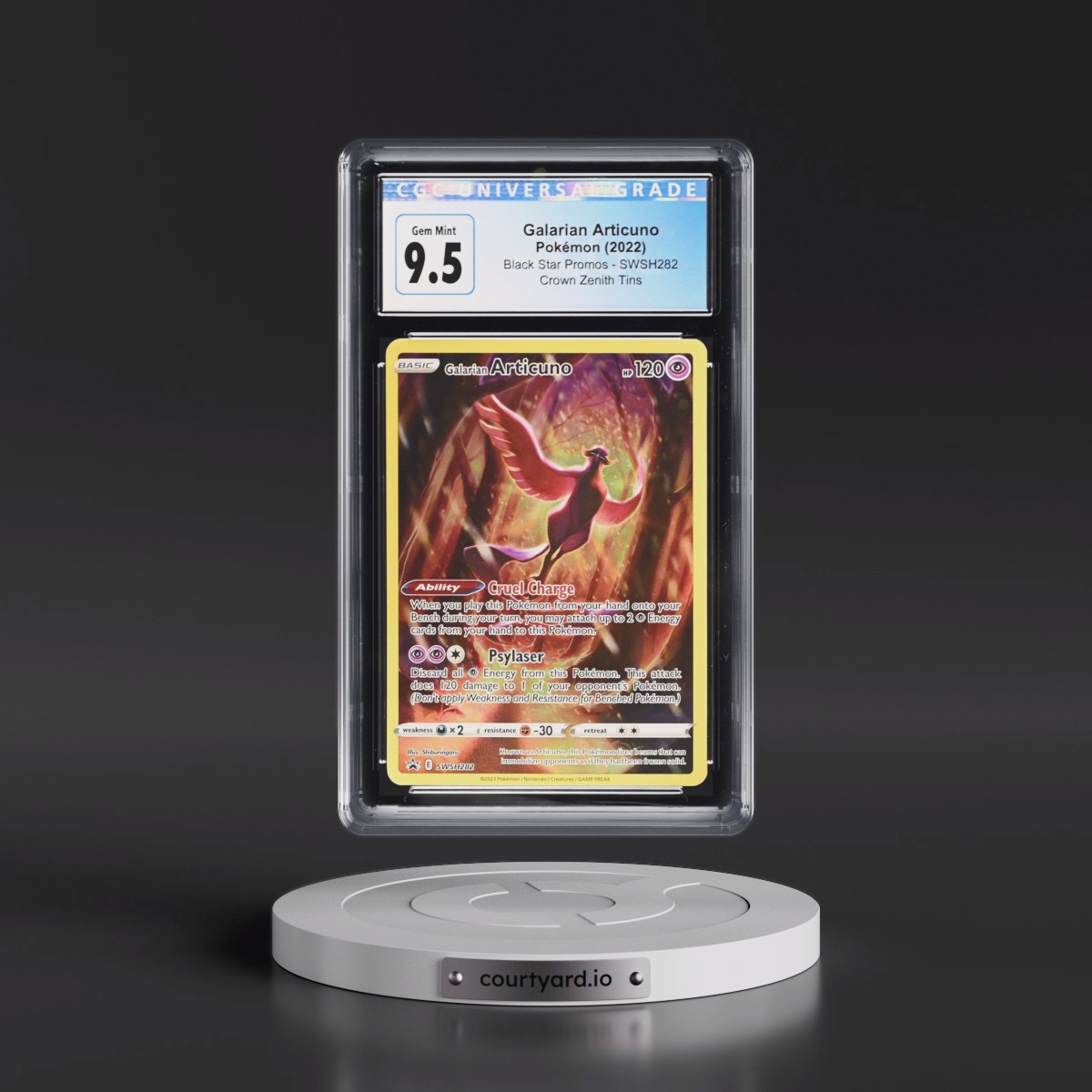 2017 Black Star Promos - Sword & Shield #SWSH282 Galarian Articuno - Crown Zenith Tin (Holo) (CGC 10 GEM MINT)