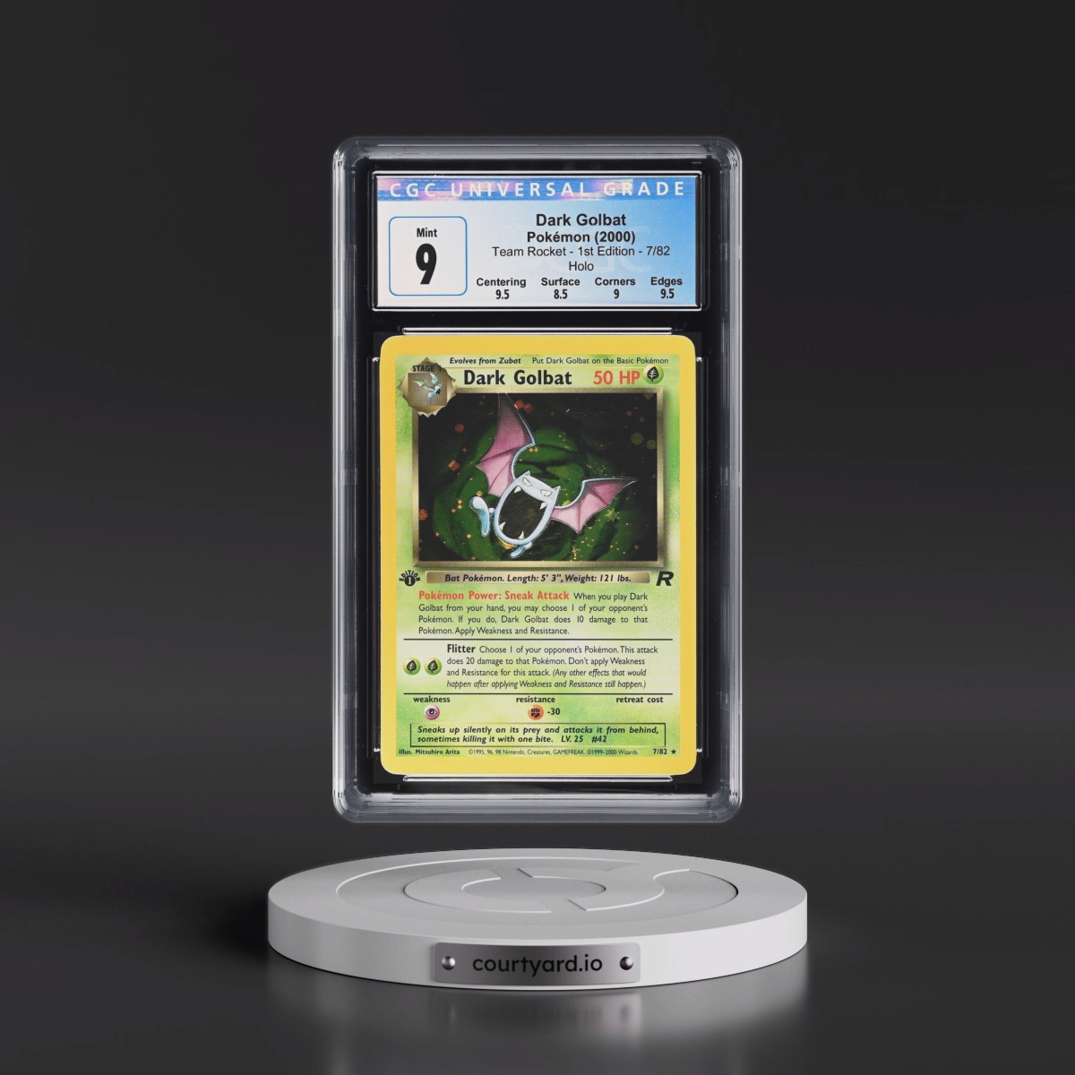 2000 Team Rocket #7/82 Dark Golbat - 1st Edition Holo (CGC 9 MINT)