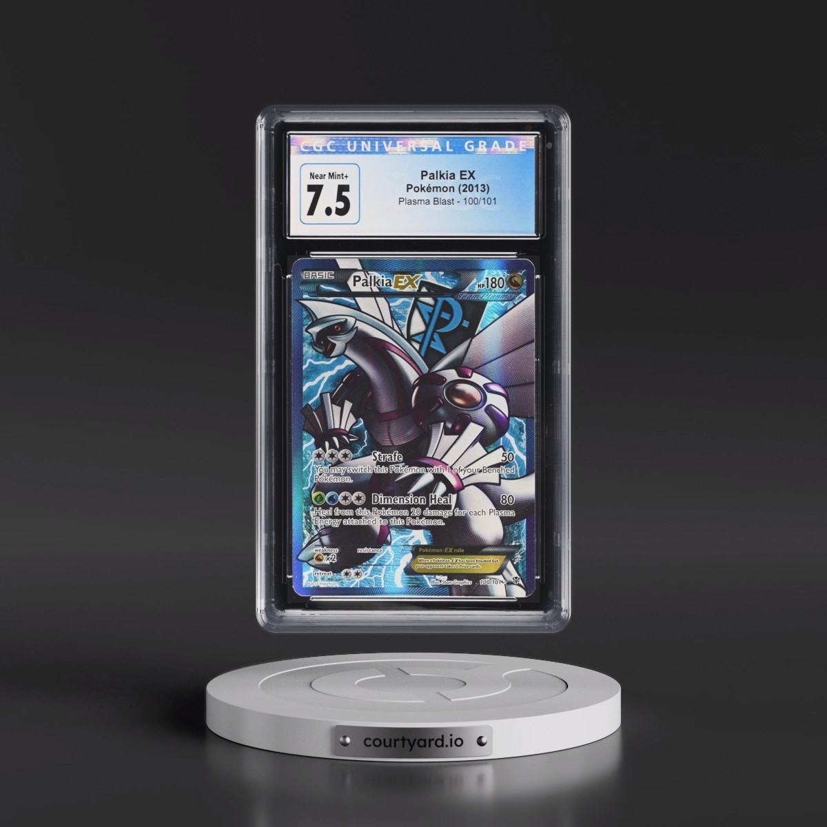 2013 Plasma Blast #100/101 Palkia EX - Ultra Rare Holo (CGC 7.5 NM+)