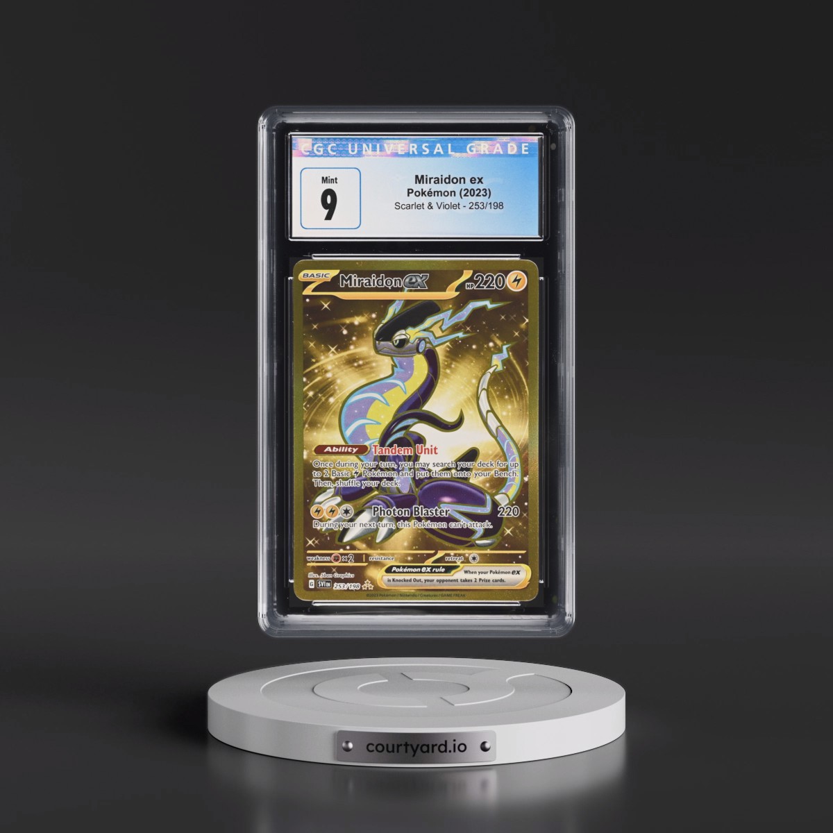 2023 Scarlet & Violet Miraidon ex - Hyper Rare Holo #253/198 CGC 9