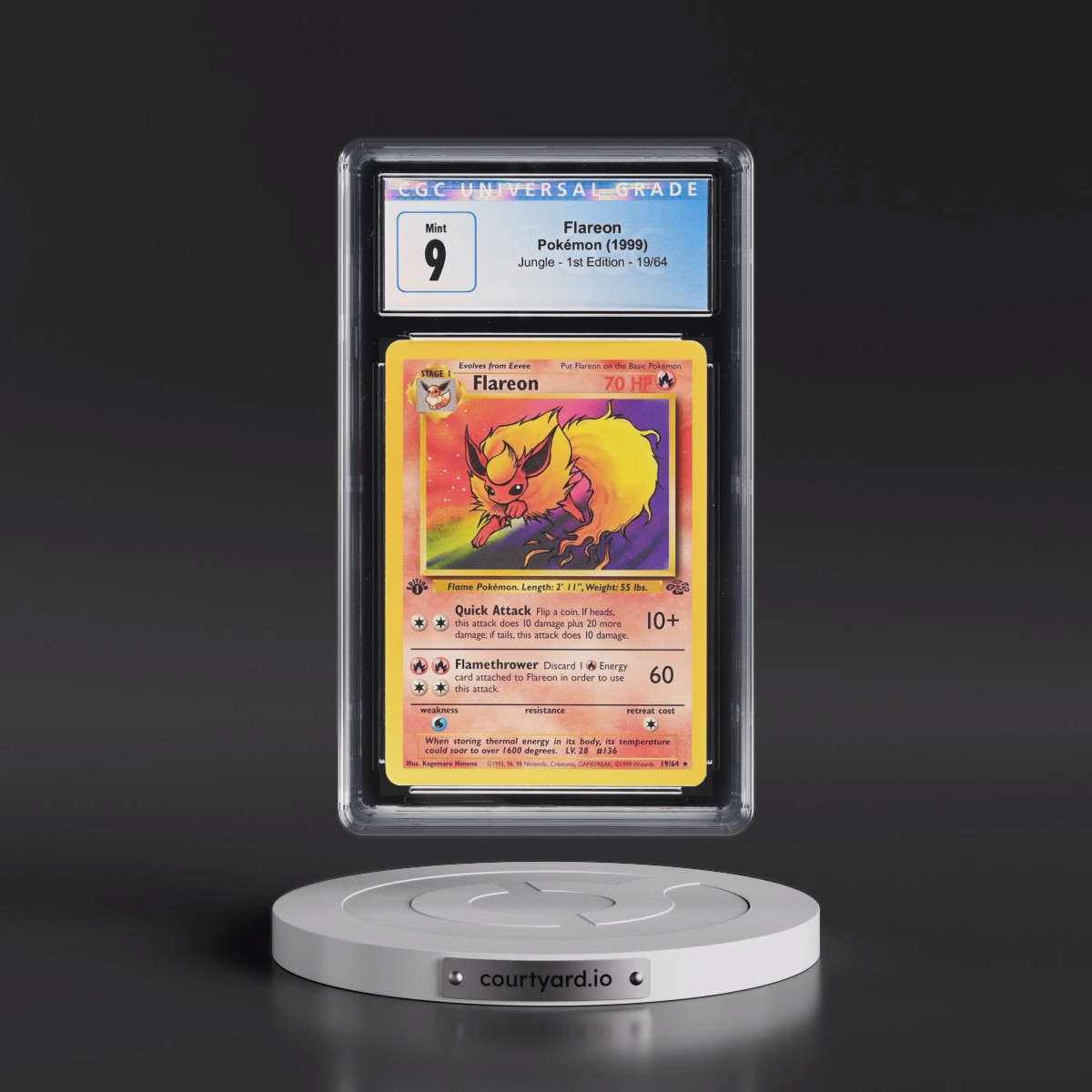 1999 Jungle #19/64 Flareon - 1st Edition 1st Edition (CGC 9 MINT)