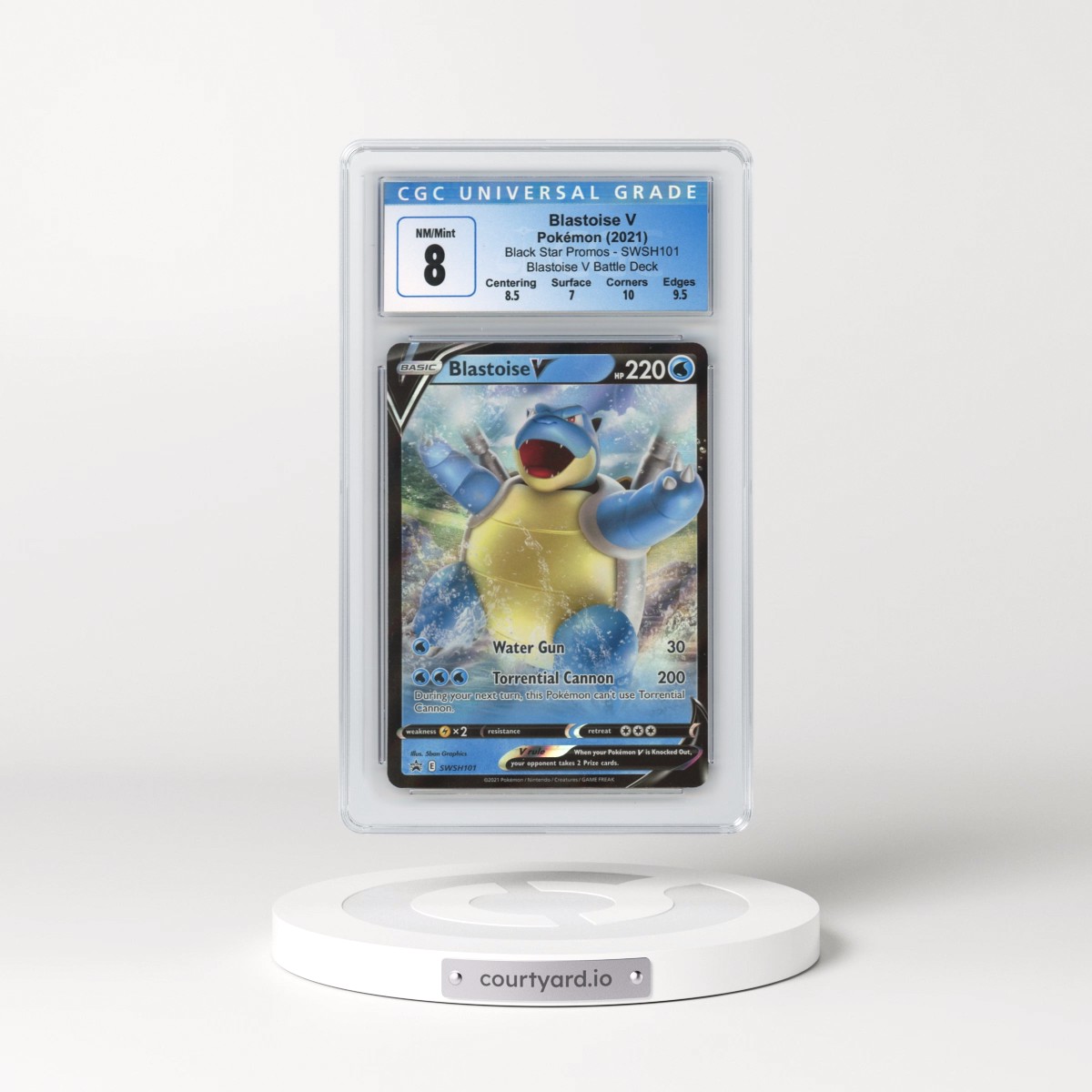 2017 Black Star Promos - Sword & Shield #SWSH101 Blastoise V - Holo Blastoise V Battle Deck (CGC 8 NM-MT)