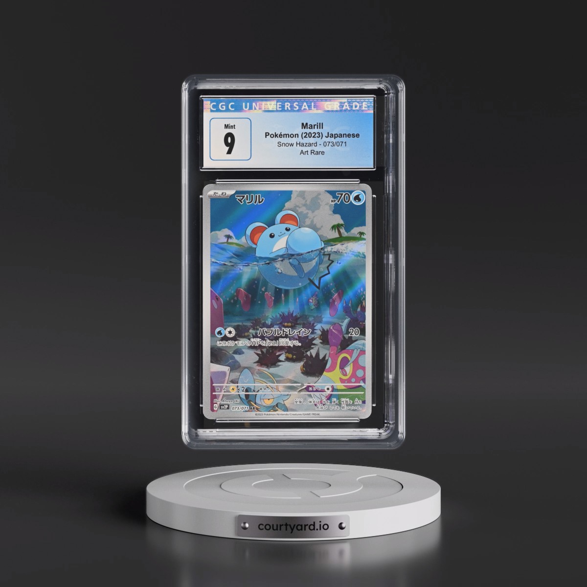 2023 Snow Hazard #073/071 Marill - Art Rare Holo (CGC 9 MINT)