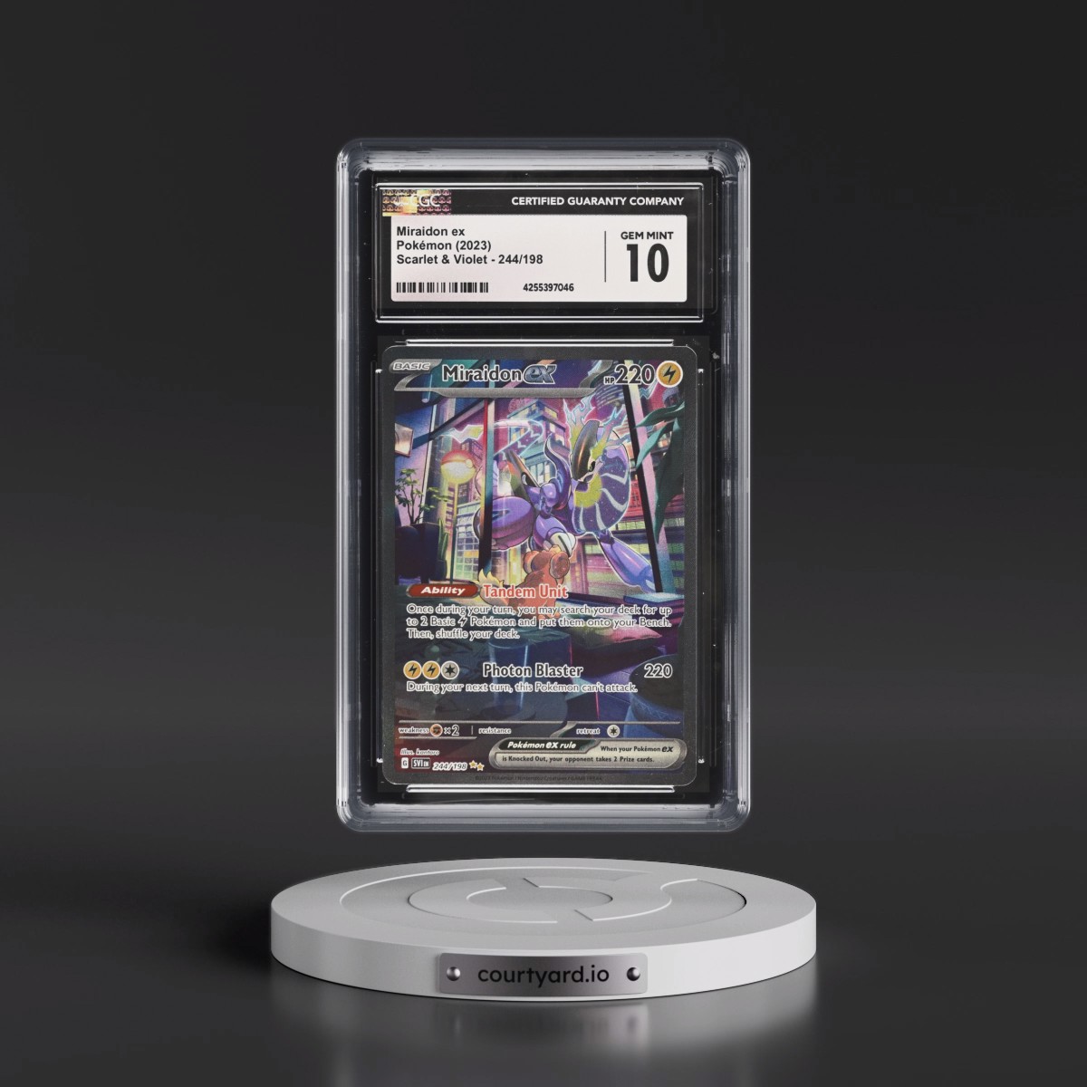 2023 Scarlet & Violet #244/198 Miraidon ex - Special Illustration Rare (Holo) (CGC 10 GEM MINT)