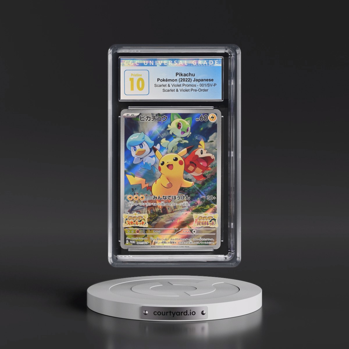 2022 Scarlet & Violet Promos Pikachu - Scarlet & Violet Pre-Order (Holo) #001/SV-P CGC 10