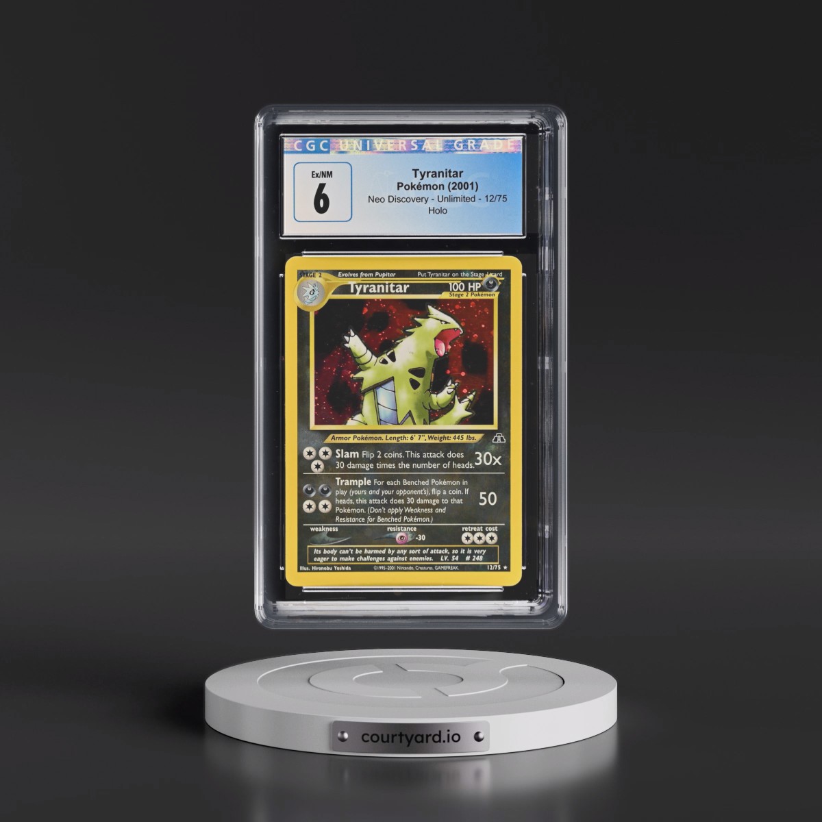 2001 Neo Discovery #12/75 Tyranitar - Holo (CGC 6 EX-NM)