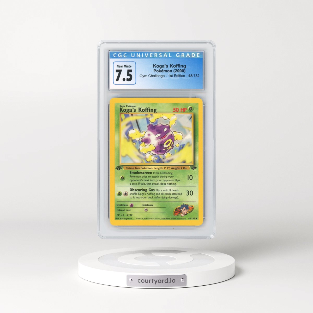 2000 Gym Challenge #48/132 Koga's Koffing - 1st Edition 1st Edition (CGC 7.5 NM+)