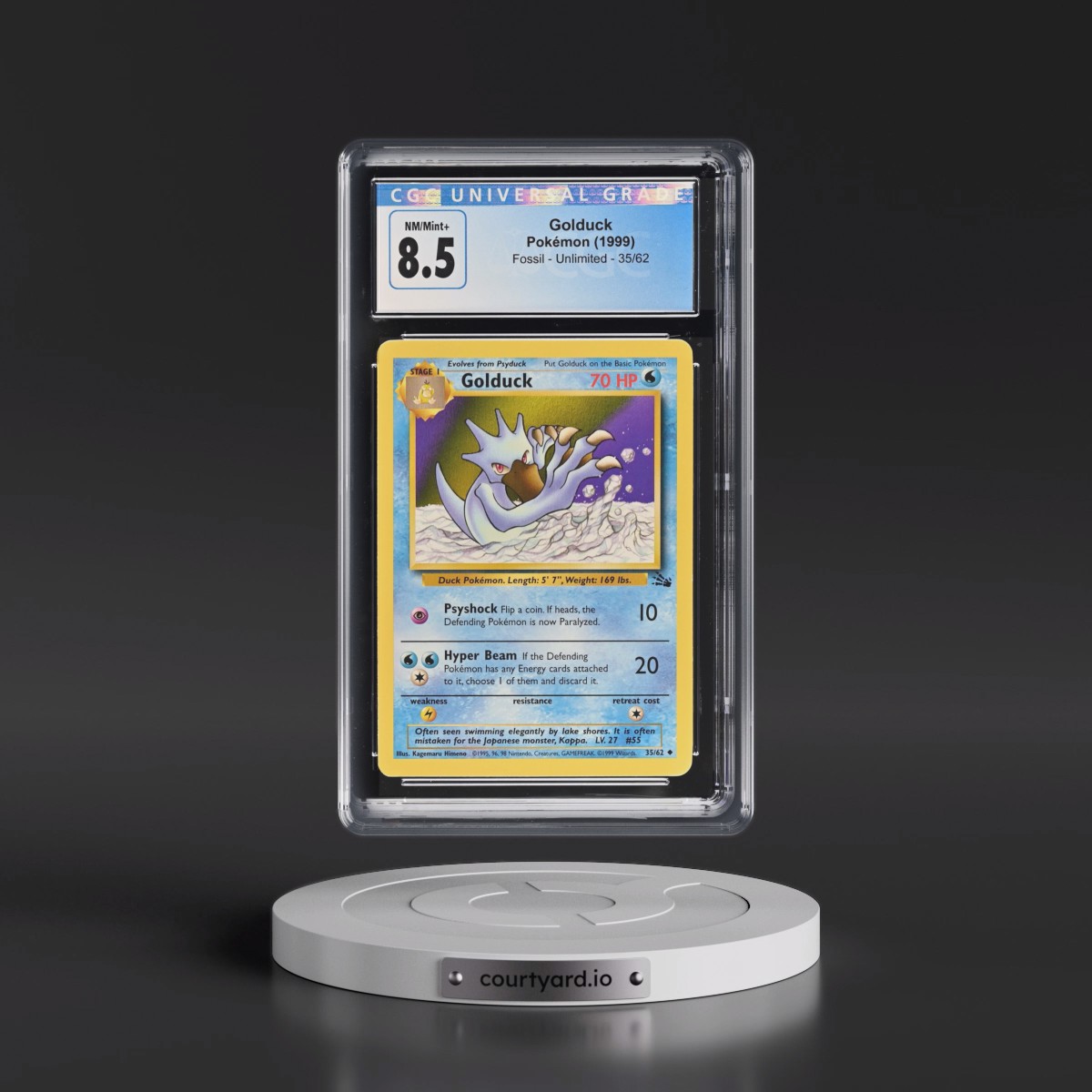 1999 Fossil #35/62 Golduck (CGC 8.5 NM-MT+)