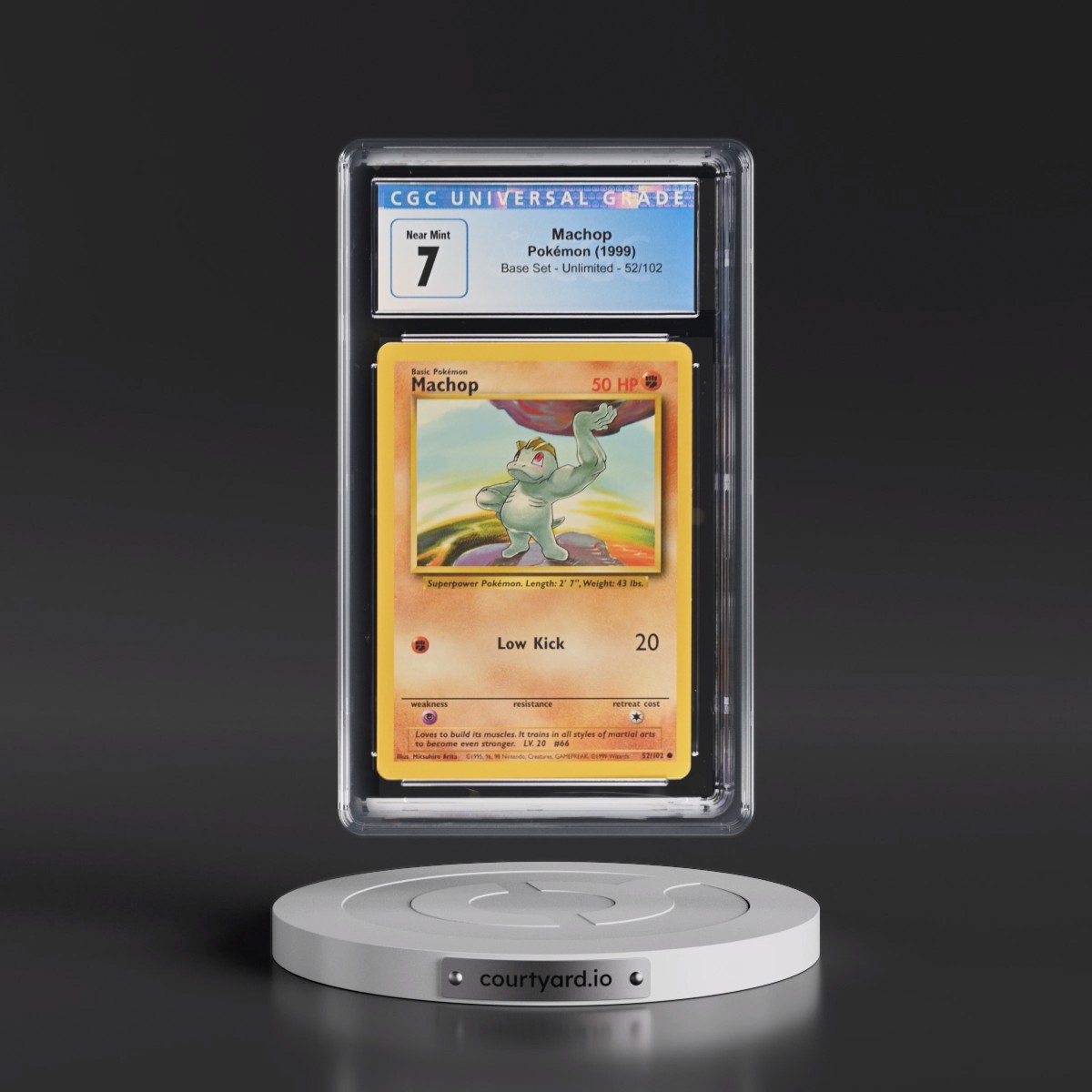 1999 Base Set #52/102 Machop (CGC 7 NM)