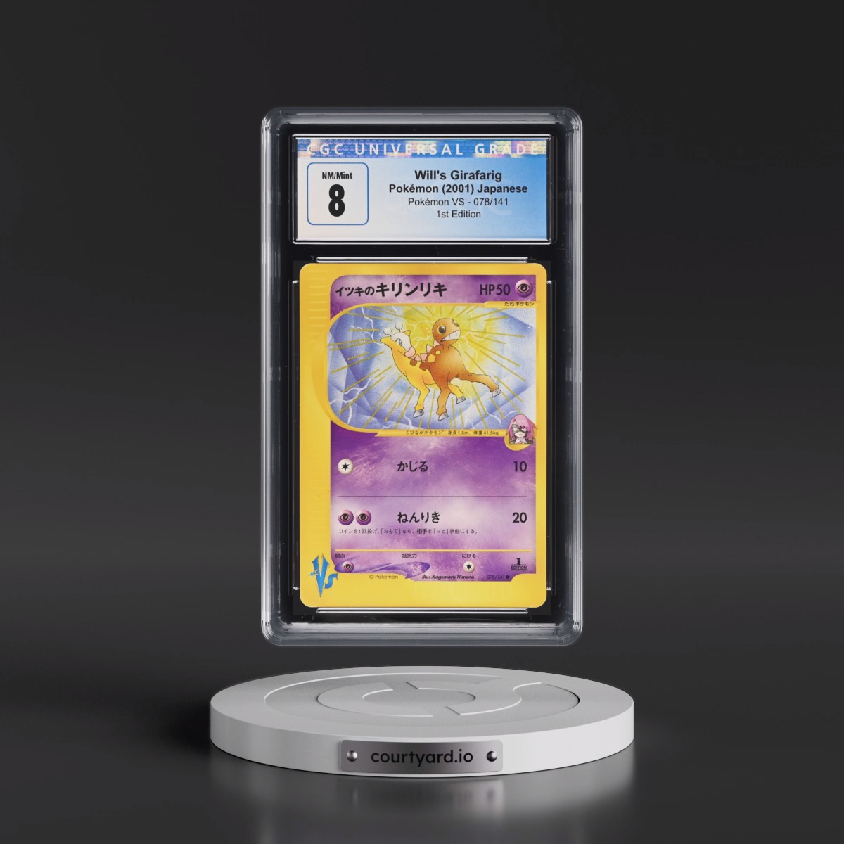 2001 Pokémon VS #078/141 Will's Girafarig - 1st Edition (CGC 8 NM-MT)