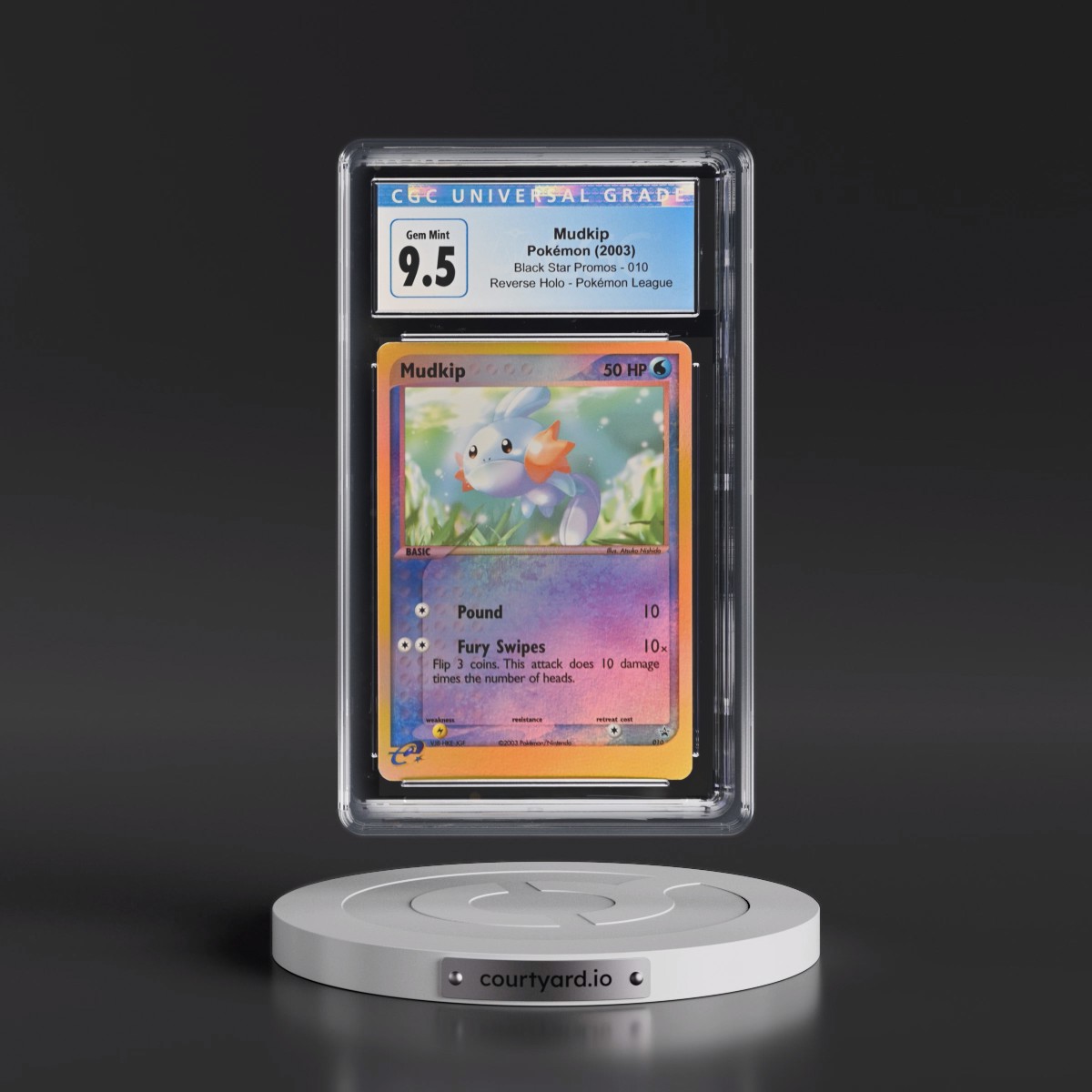 2003 Black Star Promos #010 Mudkip - Reverse Holo Pokémon League (CGC 10 GEM MINT)