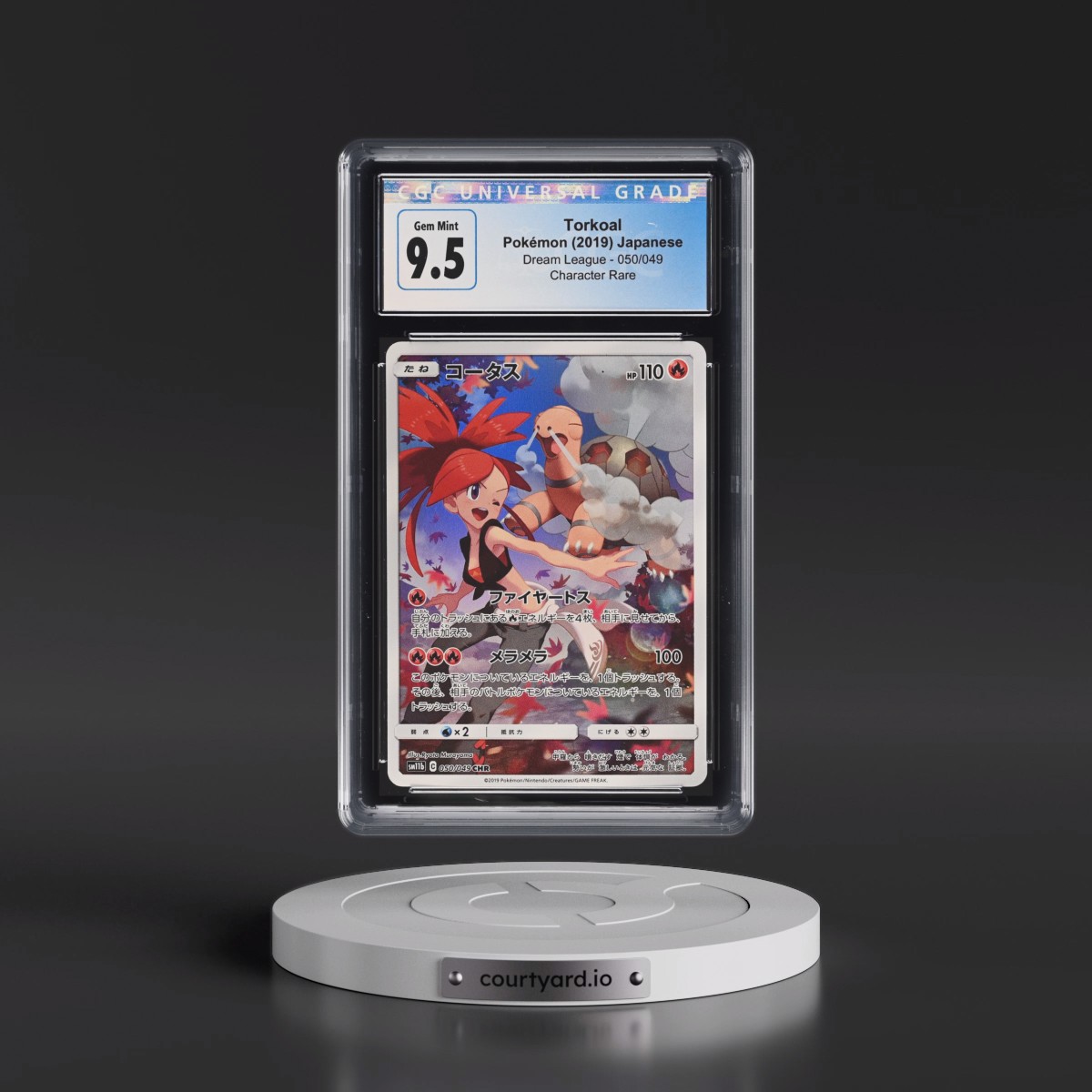 2019 Dream League #050/049 Torkoal - Character Rare Holo (CGC 10 GEM MINT)