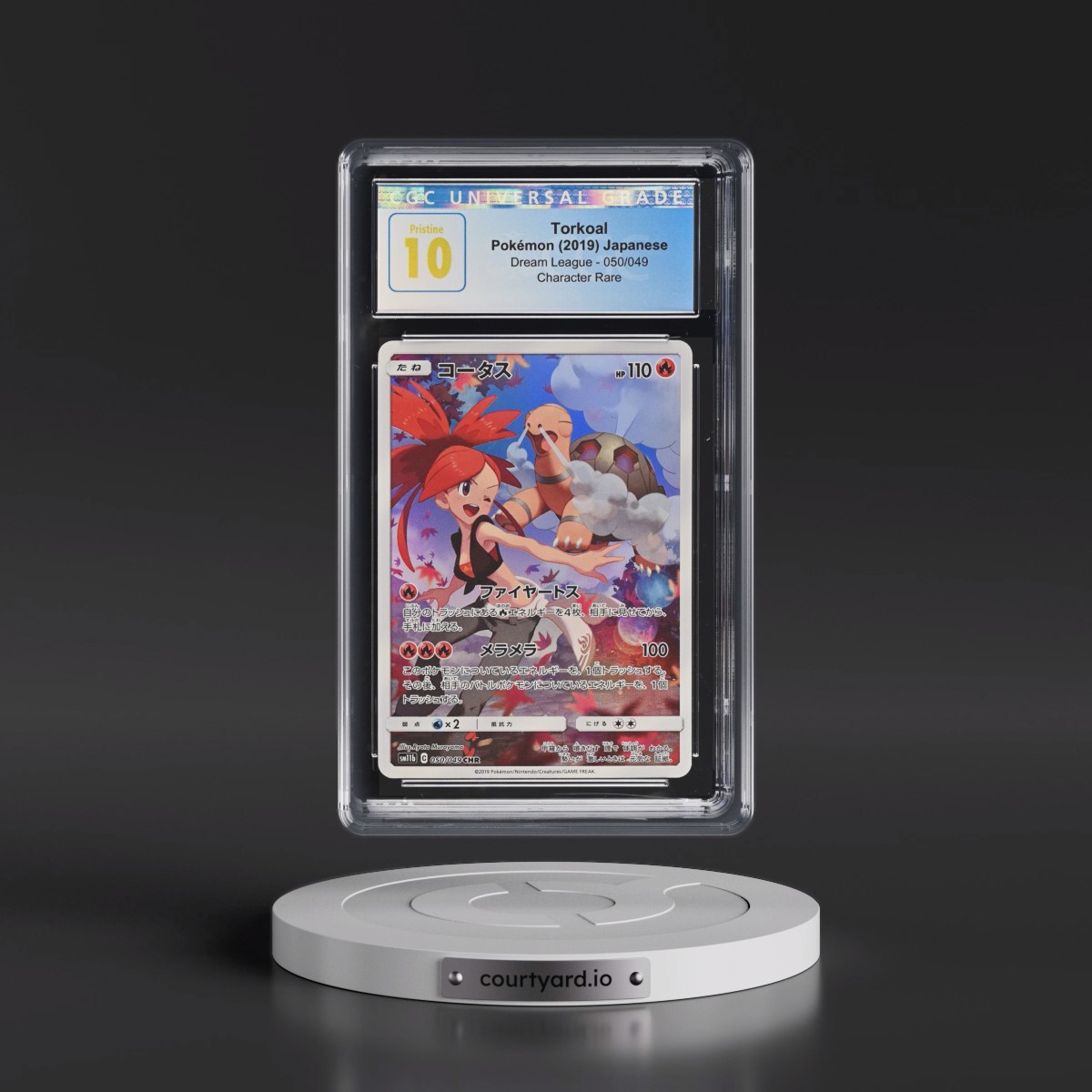 2019 Dream League #050/049 Torkoal - Character Rare Holo (CGC 10 PRISTINE)