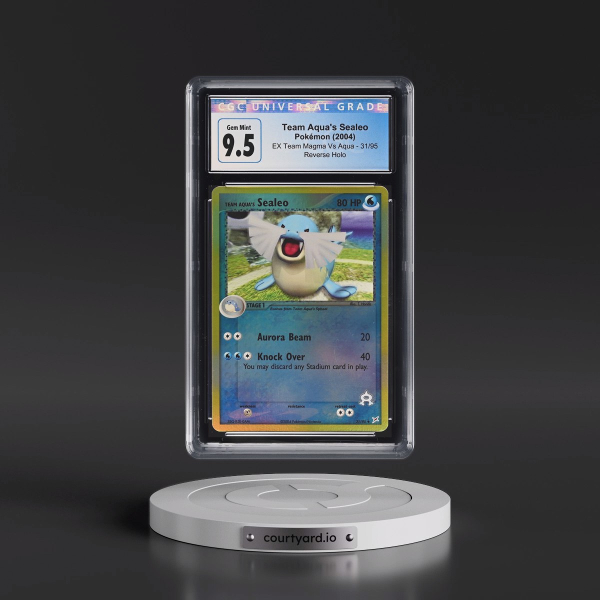 2004 EX Team Magma Vs Team Aqua #31/95 Team Aqua's Sealeo - Reverse Holo (CGC 10 GEM MINT)