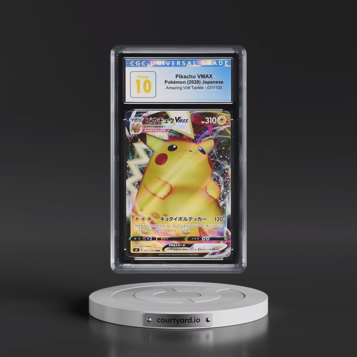 2020 Amazing Volt Tackle #031/100 Pikachu VMAX - Holo (CGC 10 PRISTINE)