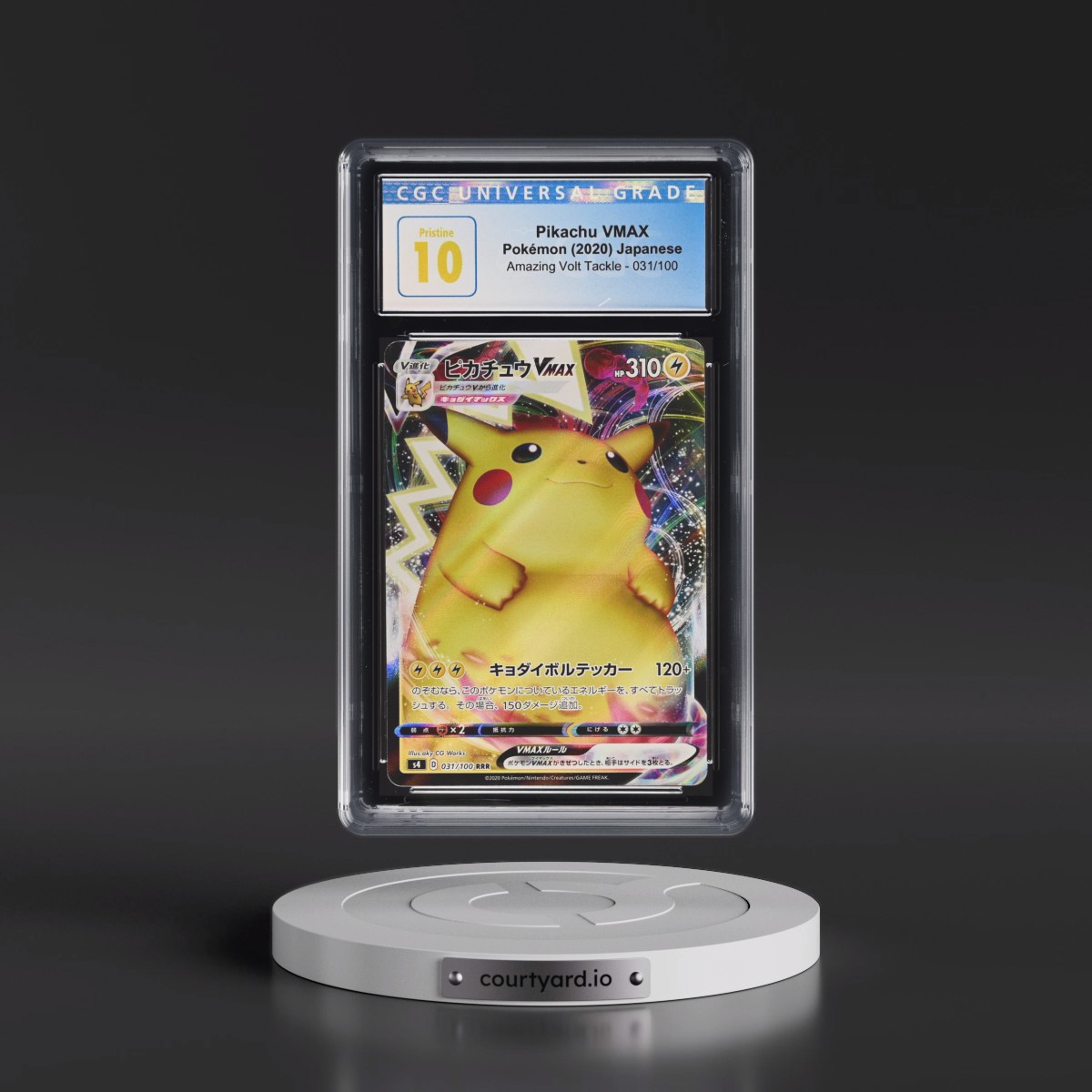 2020 Amazing Volt Tackle #031/100 Pikachu VMAX - Holo (CGC 10 PRISTINE)