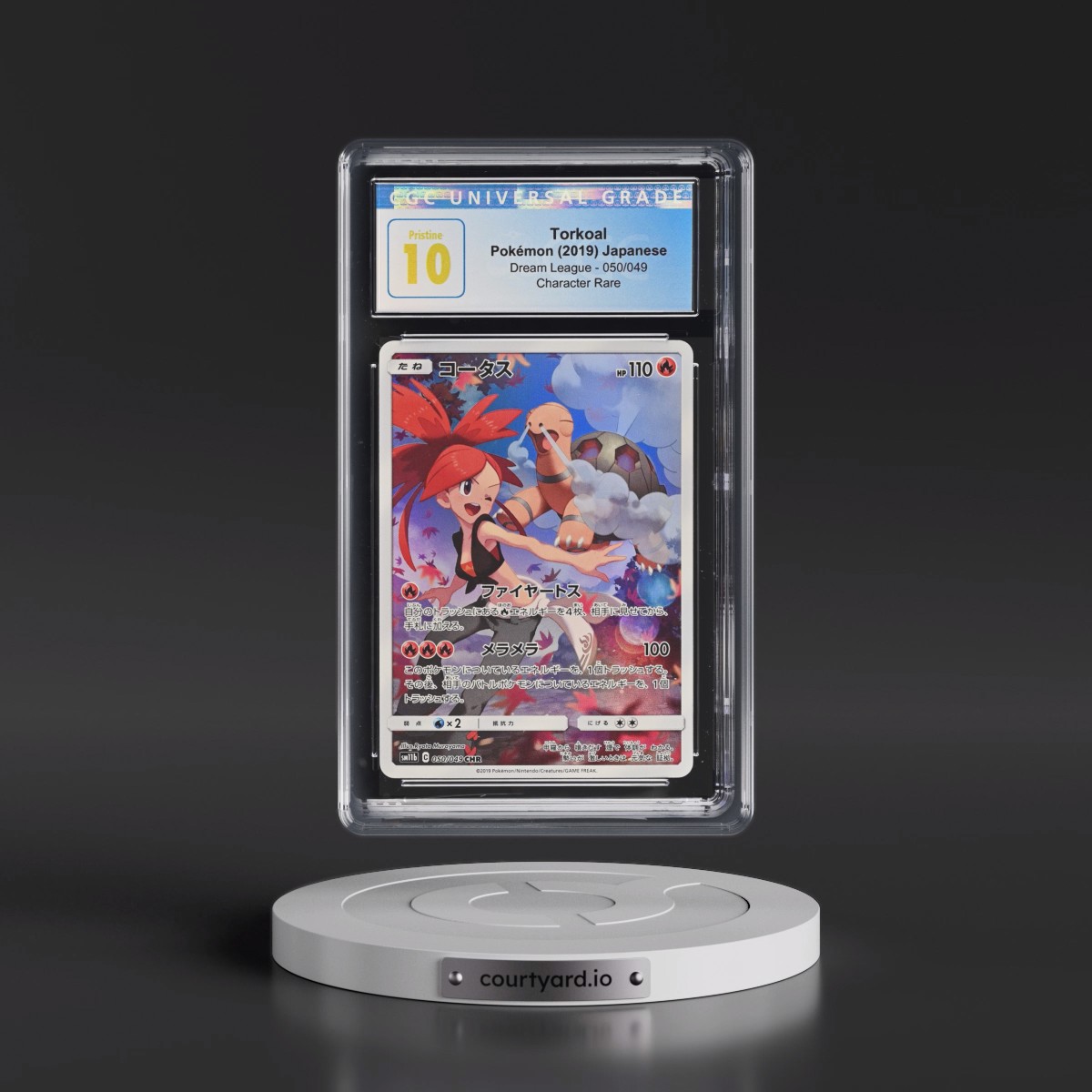 2019 Dream League #050/049 Torkoal - Character Rare Holo (CGC 10 PRISTINE)