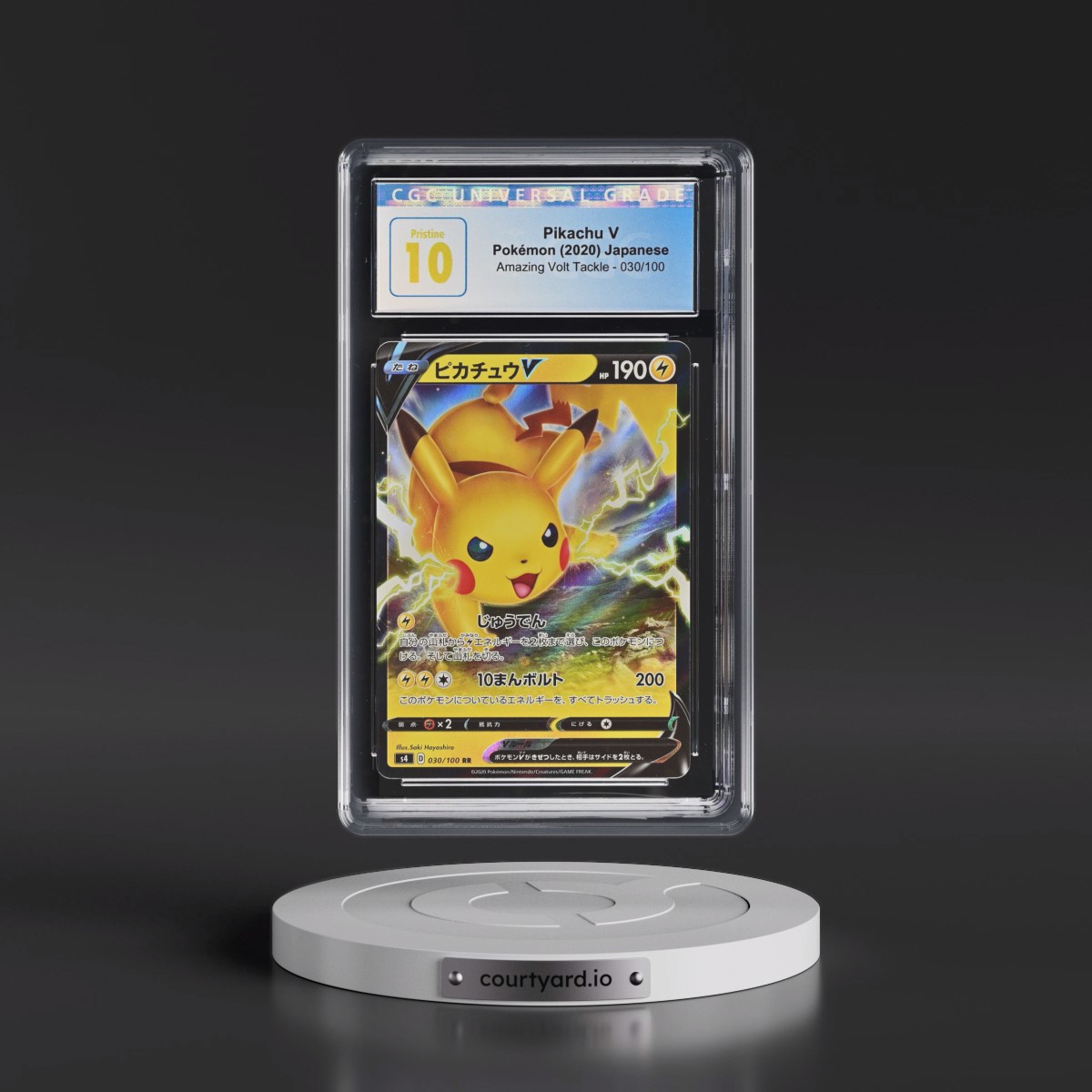 2020 Pokémon Sword & Shield Amazing Volt Tackle #030 Pikachu V - Holo (CGC 10 PRISTINE)