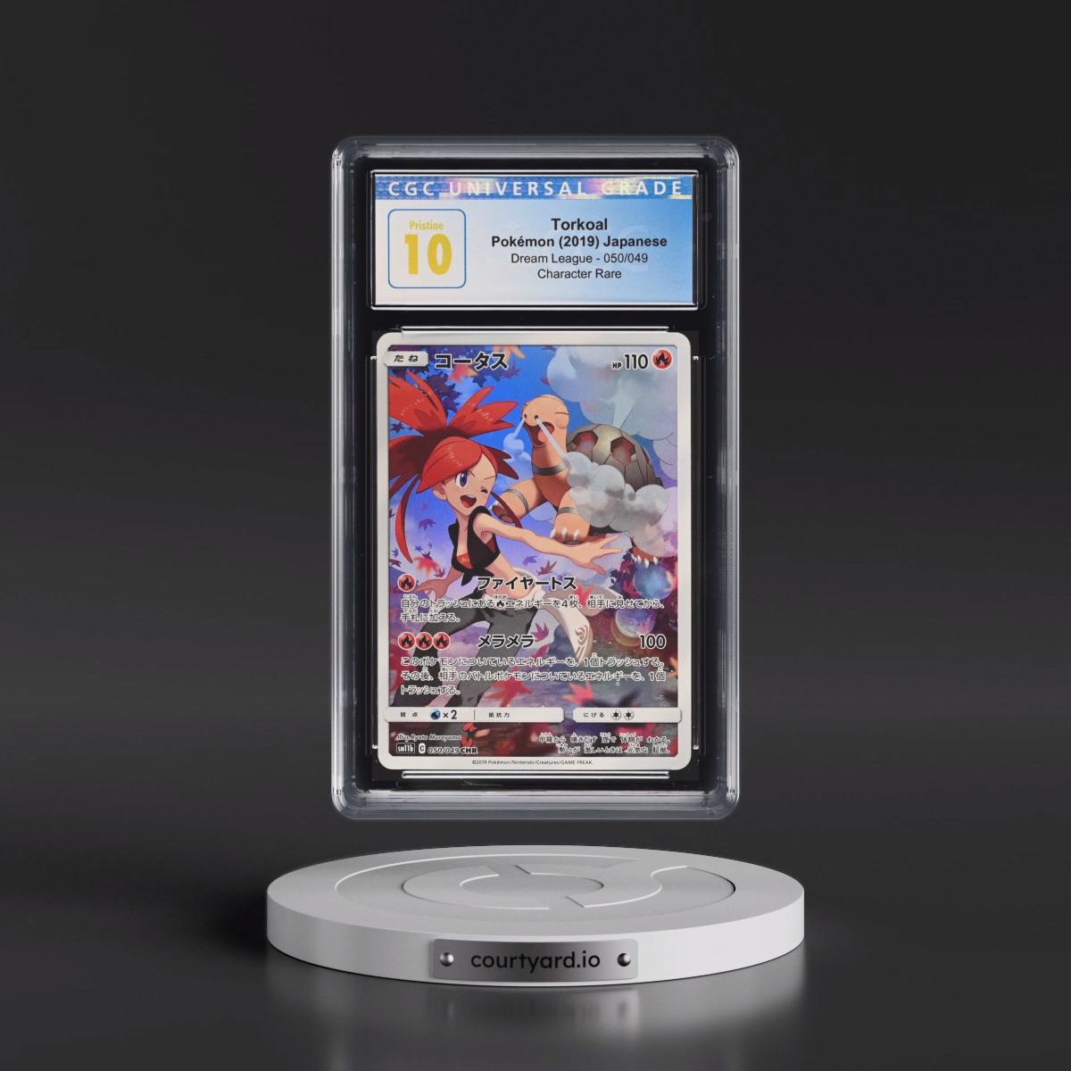 2019 Dream League #050/049 Torkoal - Character Rare Holo (CGC 10 PRISTINE)