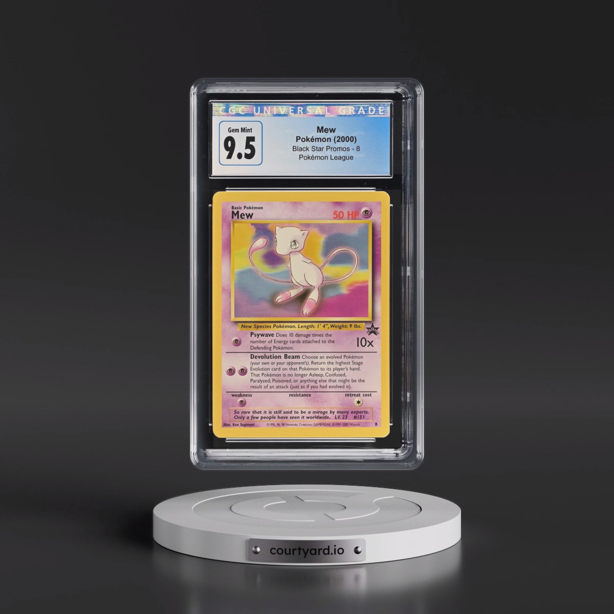 1999 Black Star Promos #8 Mew - Pokémon League (CGC 10 GEM MINT)