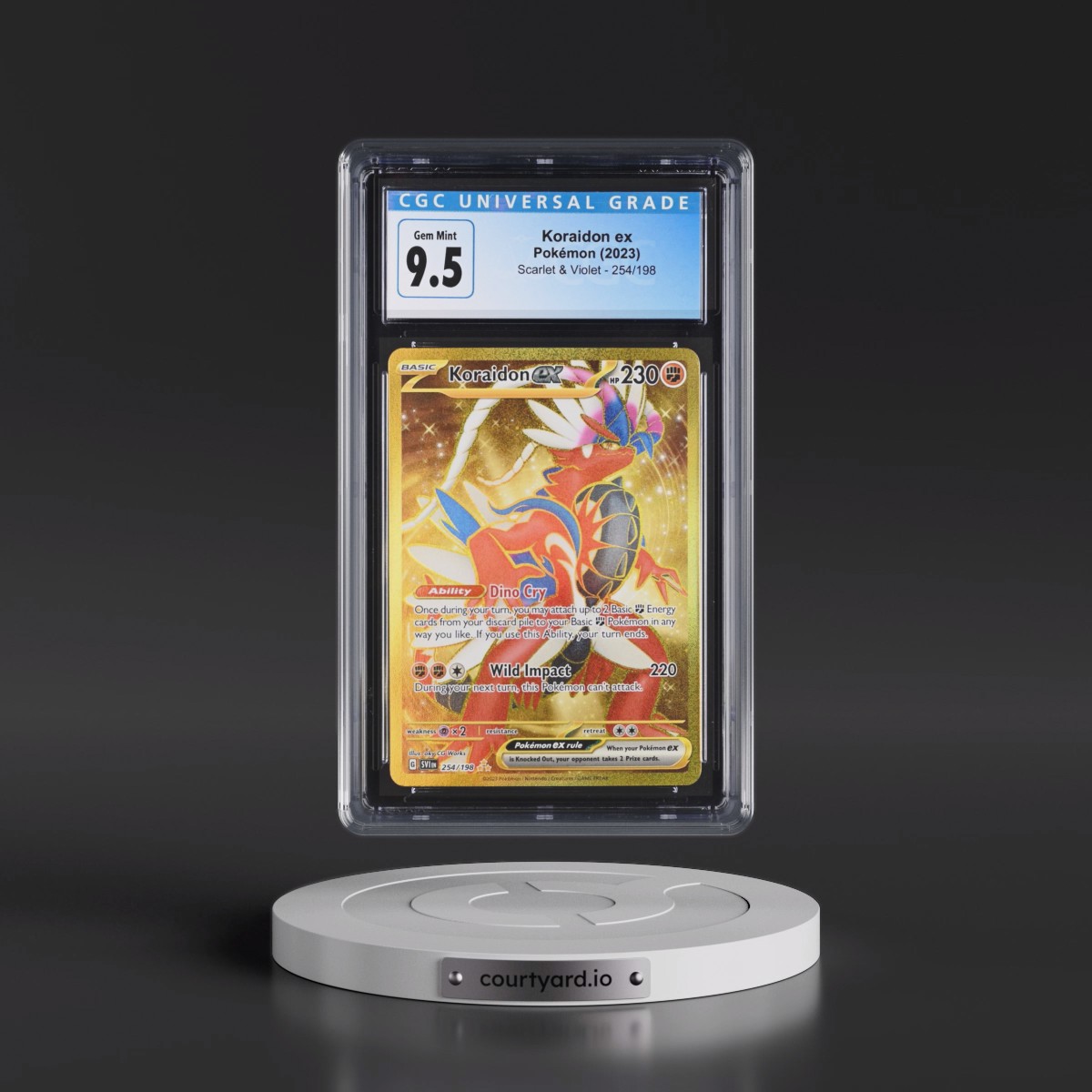 2023 Scarlet & Violet #254/198 Koraidon ex - Hyper Rare Holo (CGC 10 GEM MINT)