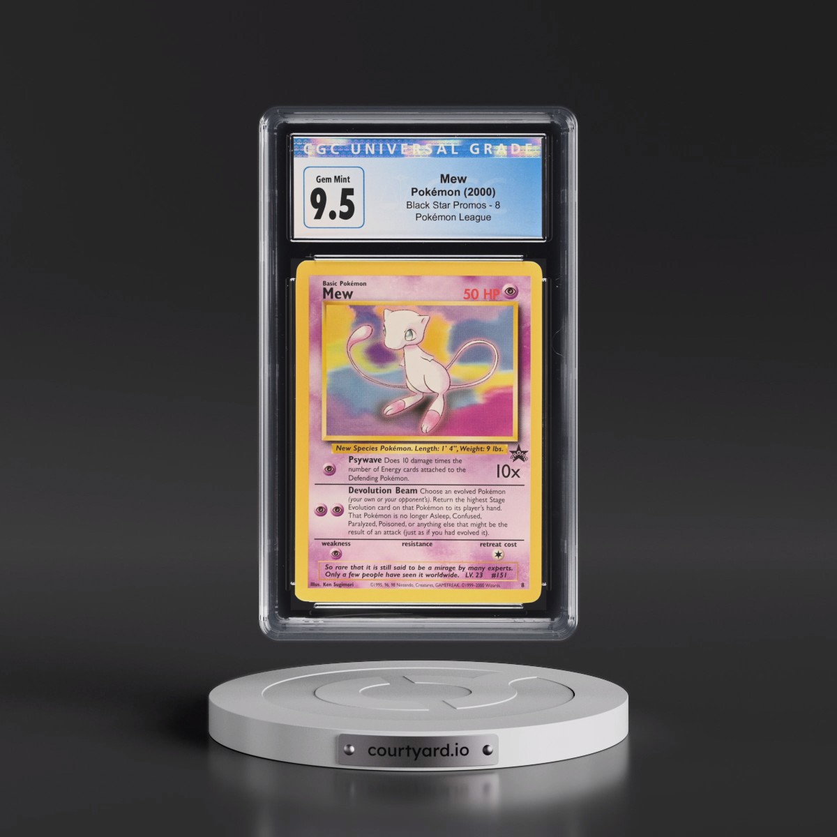 1999 Black Star Promos #8 Mew - Pokémon League (CGC 10 GEM MINT)
