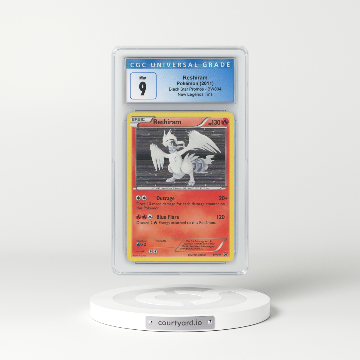 2011 Black & White Promos #BW004 Reshiram (CGC 9 MINT)