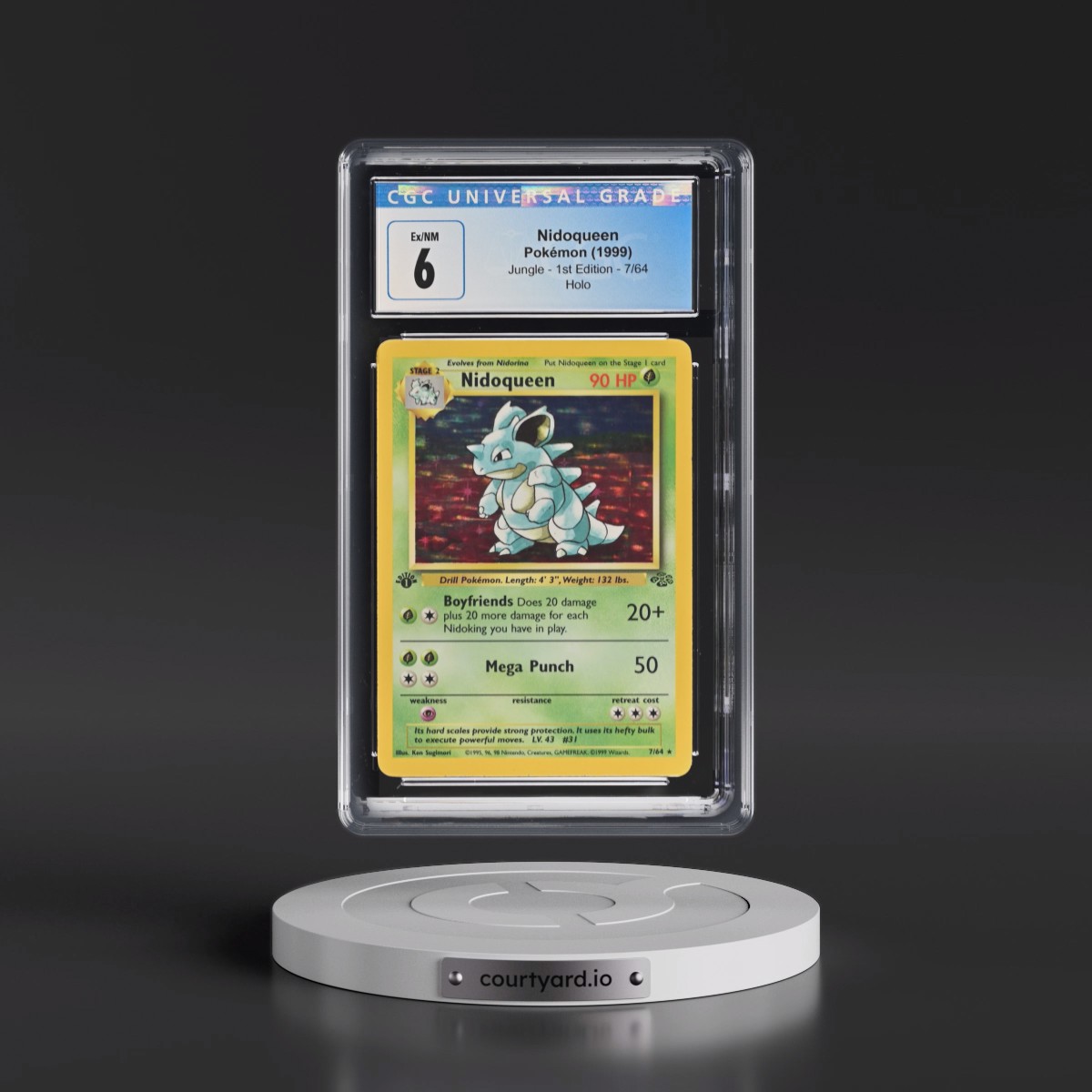 1999 Jungle #7/64 Nidoqueen - 1st Edition Holo (CGC 6 EX-NM)