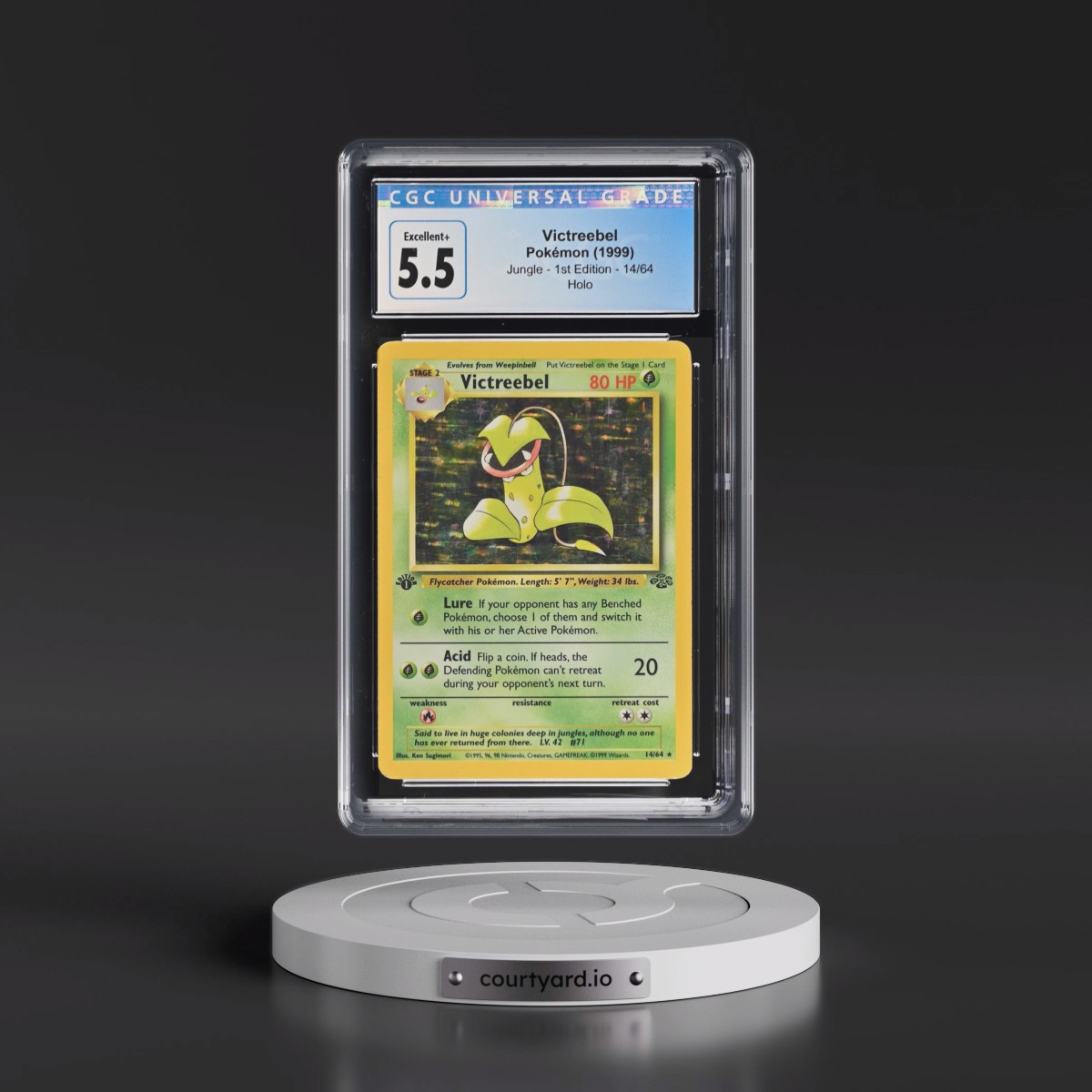 1999 Jungle #14/64 Victreebel - 1st Edition Holo (CGC 5.5 EX+)