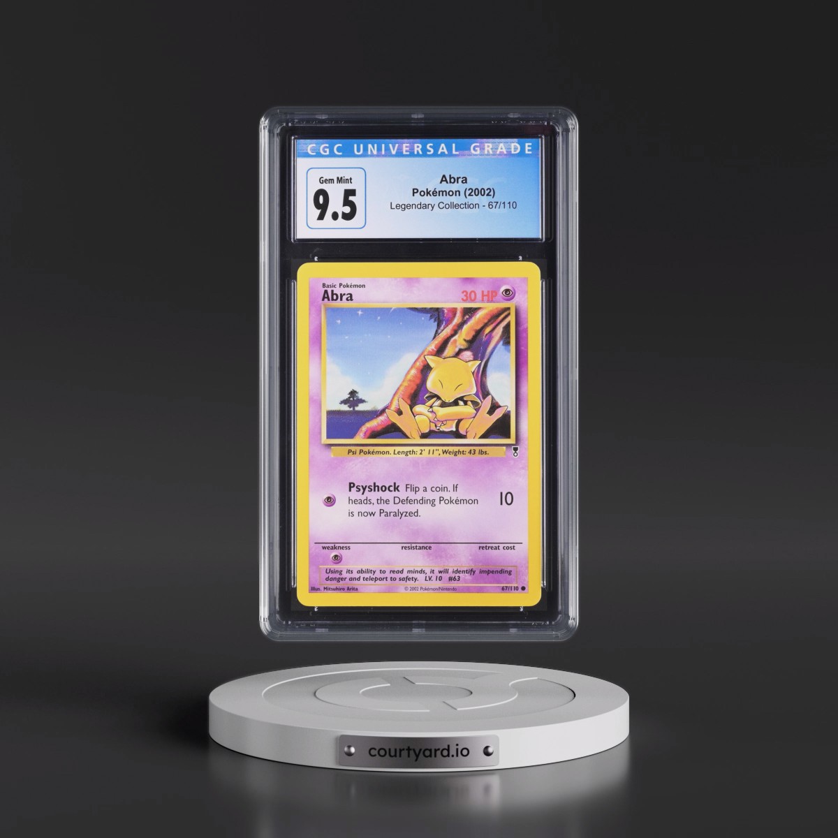 2002 Legendary Collection #67/110 Abra (CGC 10 GEM MINT)