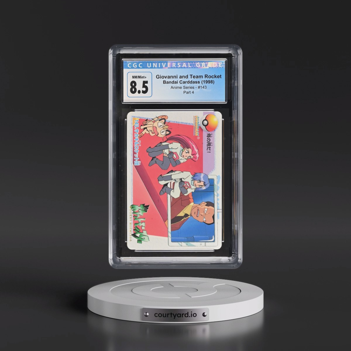 1998 Anime Series #143 Giovanni and Team Rocket - Part 4 (CGC 8.5 NM-MT+)