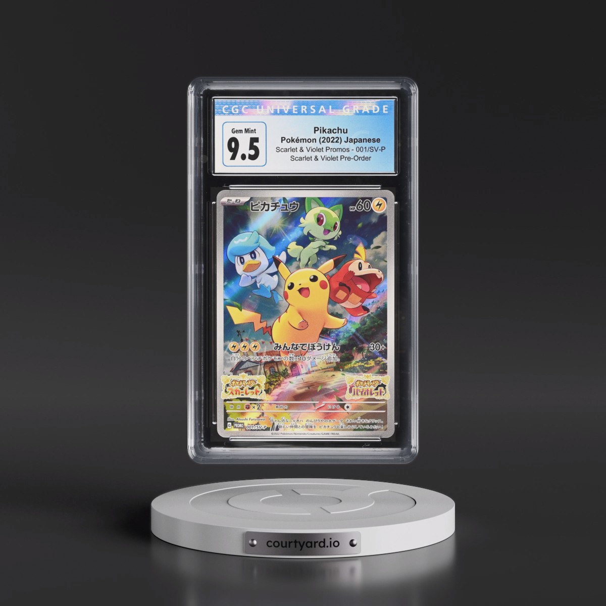 2022 Scarlet & Violet Promos #001/SV-P Pikachu - Scarlet &amp; Violet Pre-Order (Holo) (CGC 10 GEM MINT)
