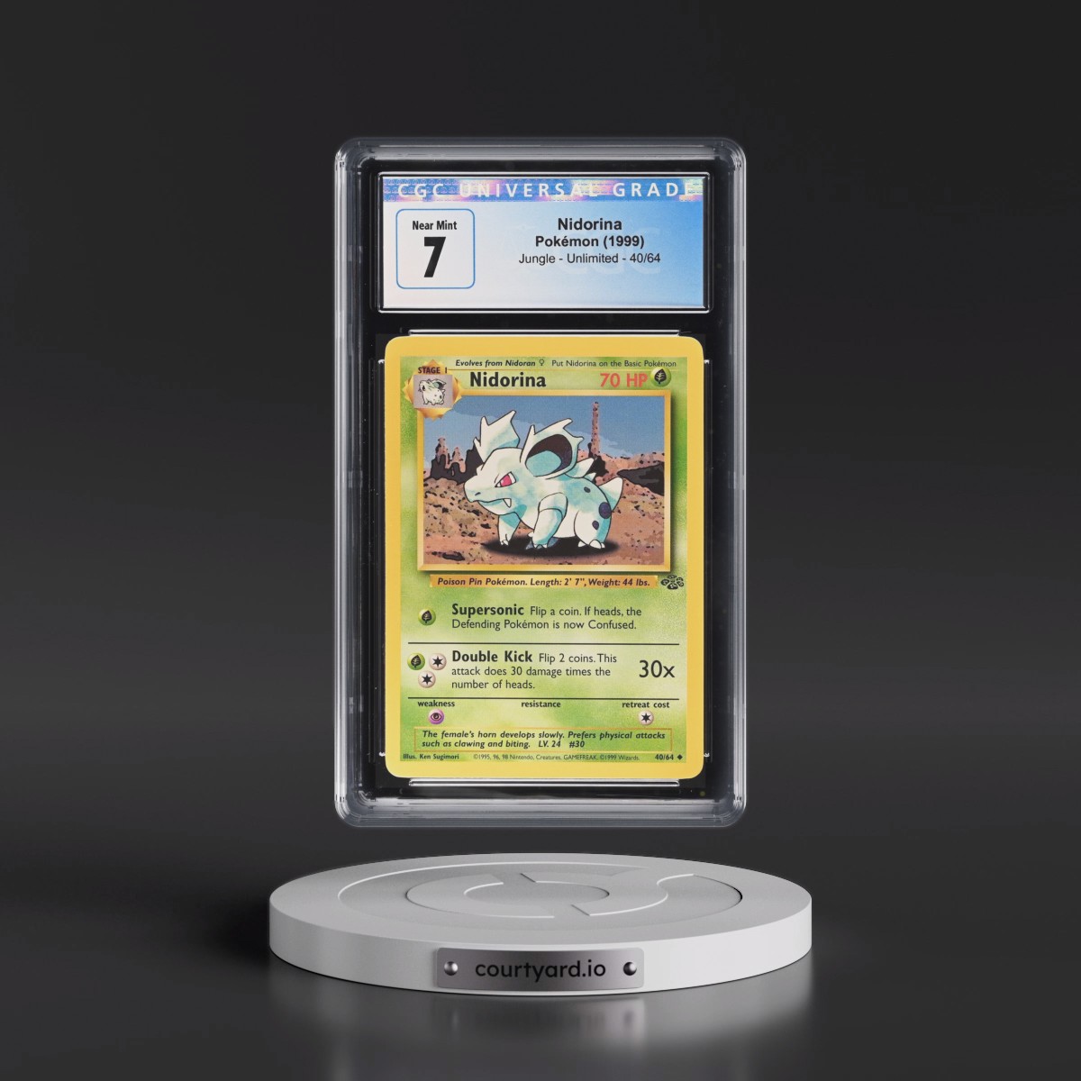 1999 Jungle #40/64 Nidorina (CGC 7 NM)