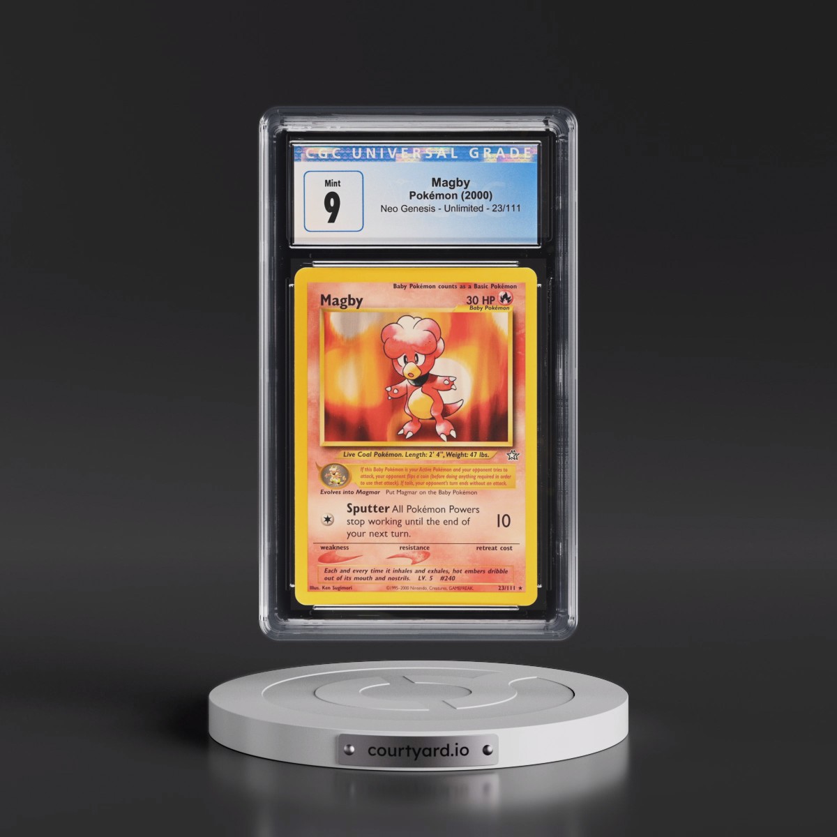 2000 Neo Genesis #23/111 Magby (CGC 9 MINT)