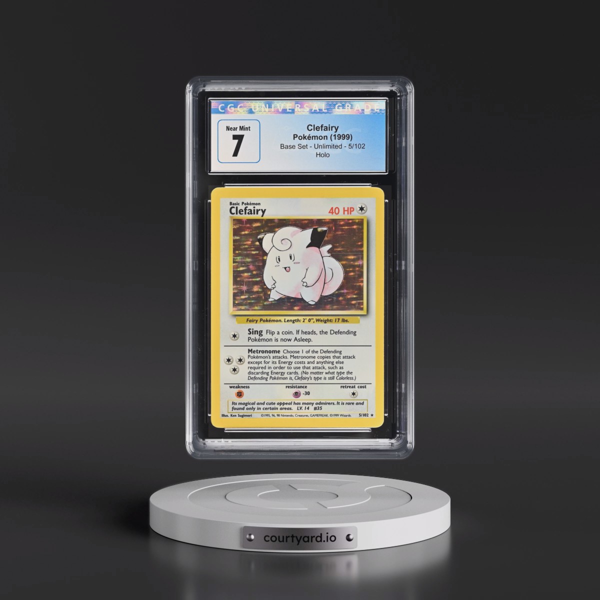 1999 Base Set #5/102 Clefairy - Holo (CGC 7 NM)