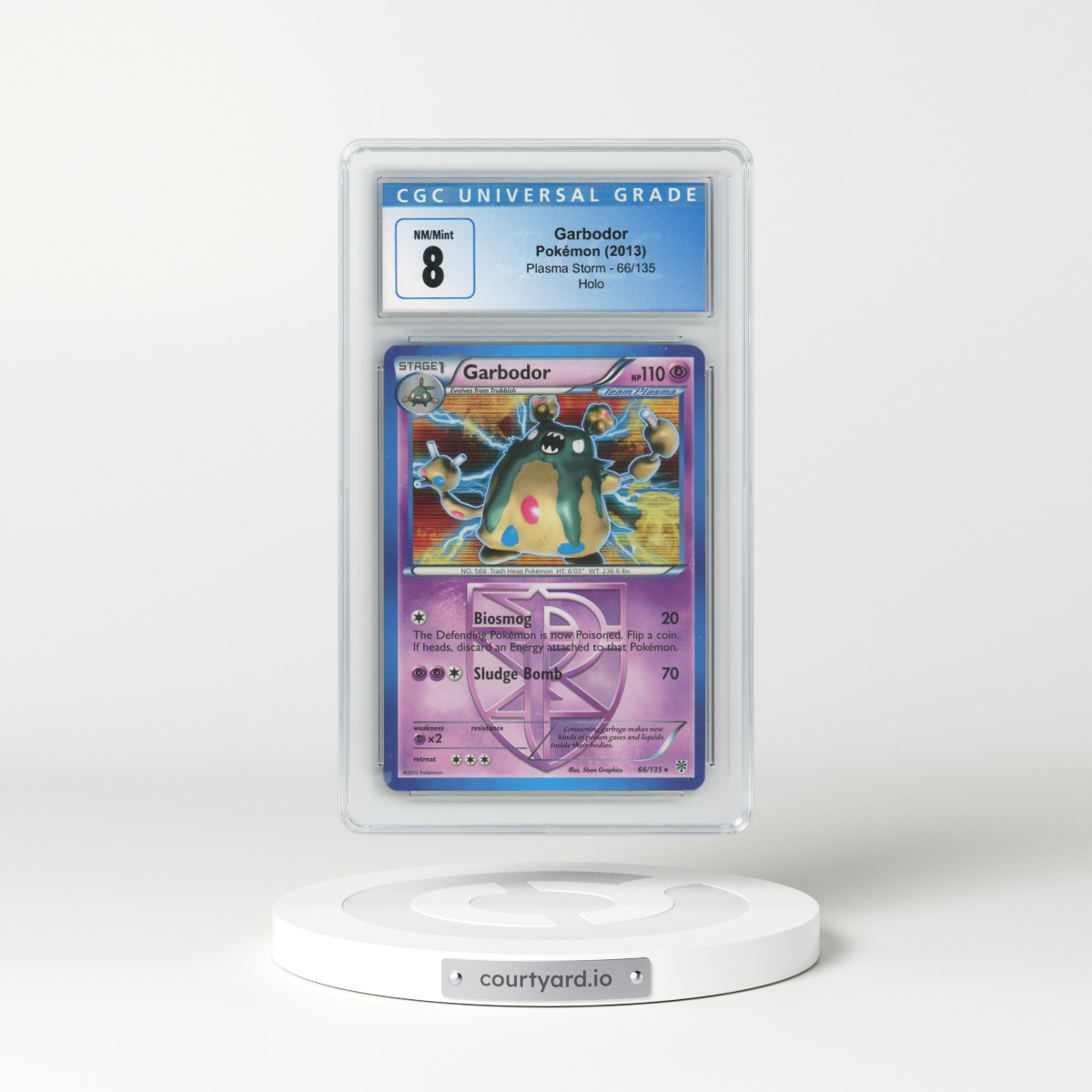 2012 Plasma Storm #66/135 Garbodor - Holo (CGC 8 NM-MT)
