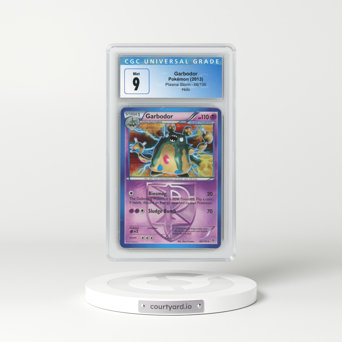 2012 Plasma Storm #66/135 Garbodor - Holo (CGC 9 MINT)