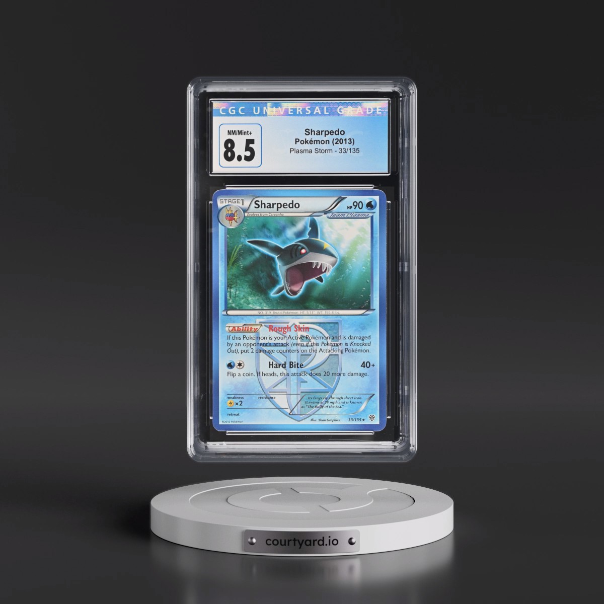 2012 Plasma Storm #33/135 Sharpedo (CGC 8.5 NM-MT+)