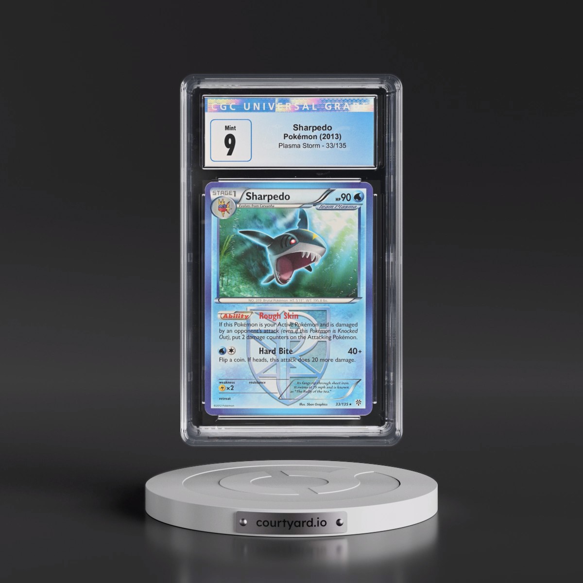 2012 Plasma Storm #33/135 Sharpedo (CGC 9 MINT)