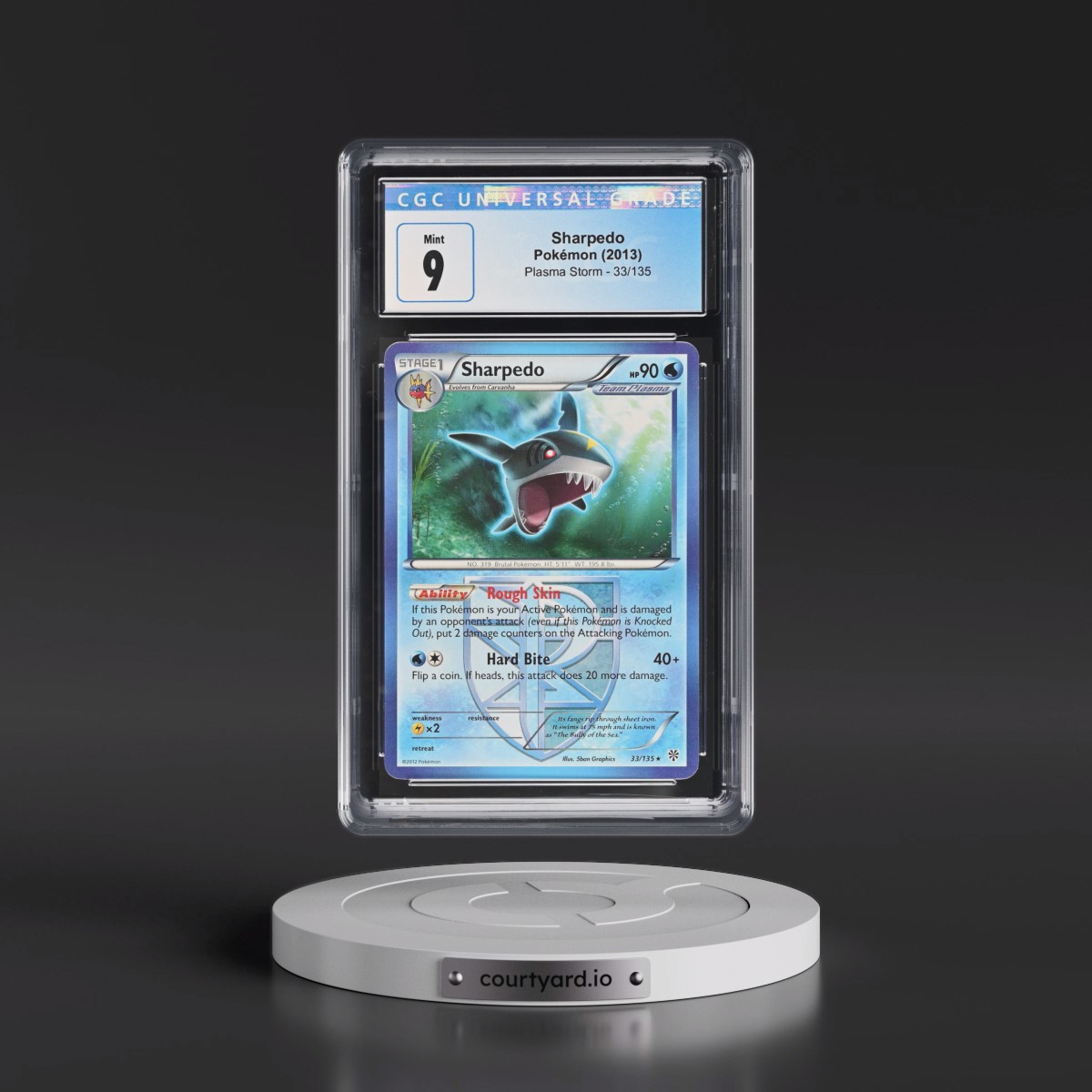 2012 Plasma Storm #33/135 Sharpedo (CGC 9 MINT)