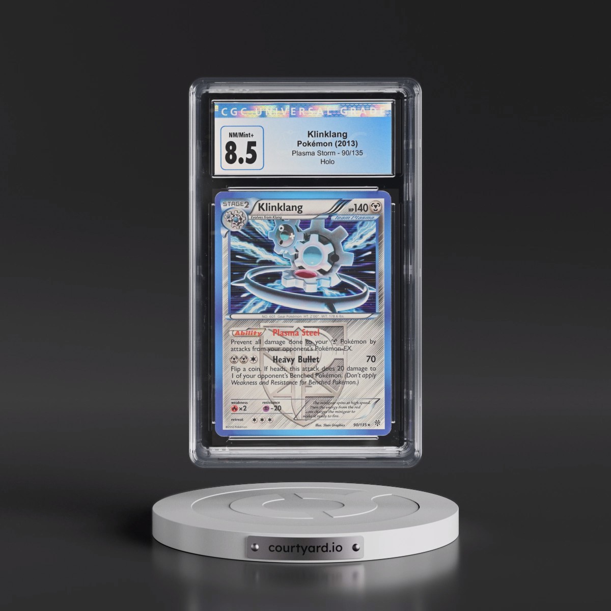 2012 Plasma Storm #90/135 Klinklang - Holo (CGC 8.5 NM-MT+)