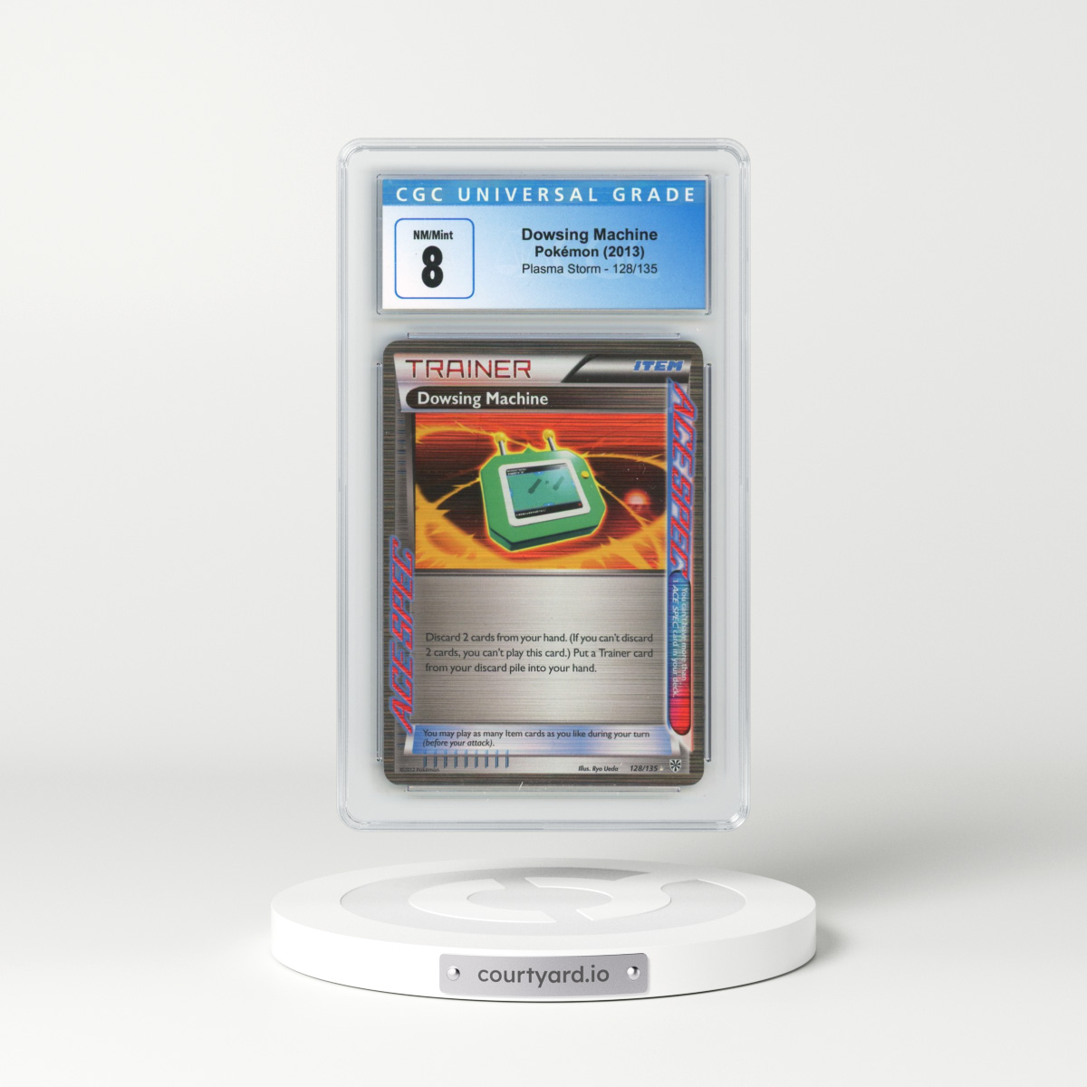 2012 Plasma Storm #128/135 Dowsing Machine - ACE SPEC Rare Holo (CGC 8 NM-MT)