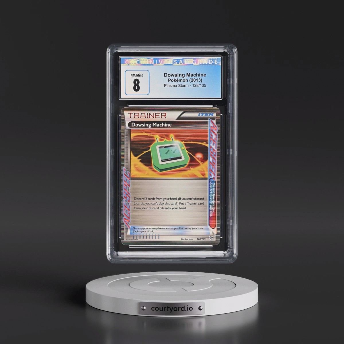 2012 Plasma Storm #128/135 Dowsing Machine - ACE SPEC Rare Holo (CGC 8 NM-MT)