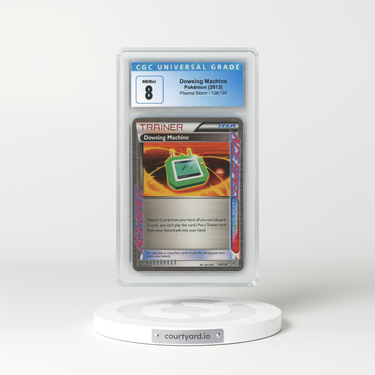 2012 Plasma Storm #128/135 Dowsing Machine - ACE SPEC Rare Holo (CGC 8 NM-MT)