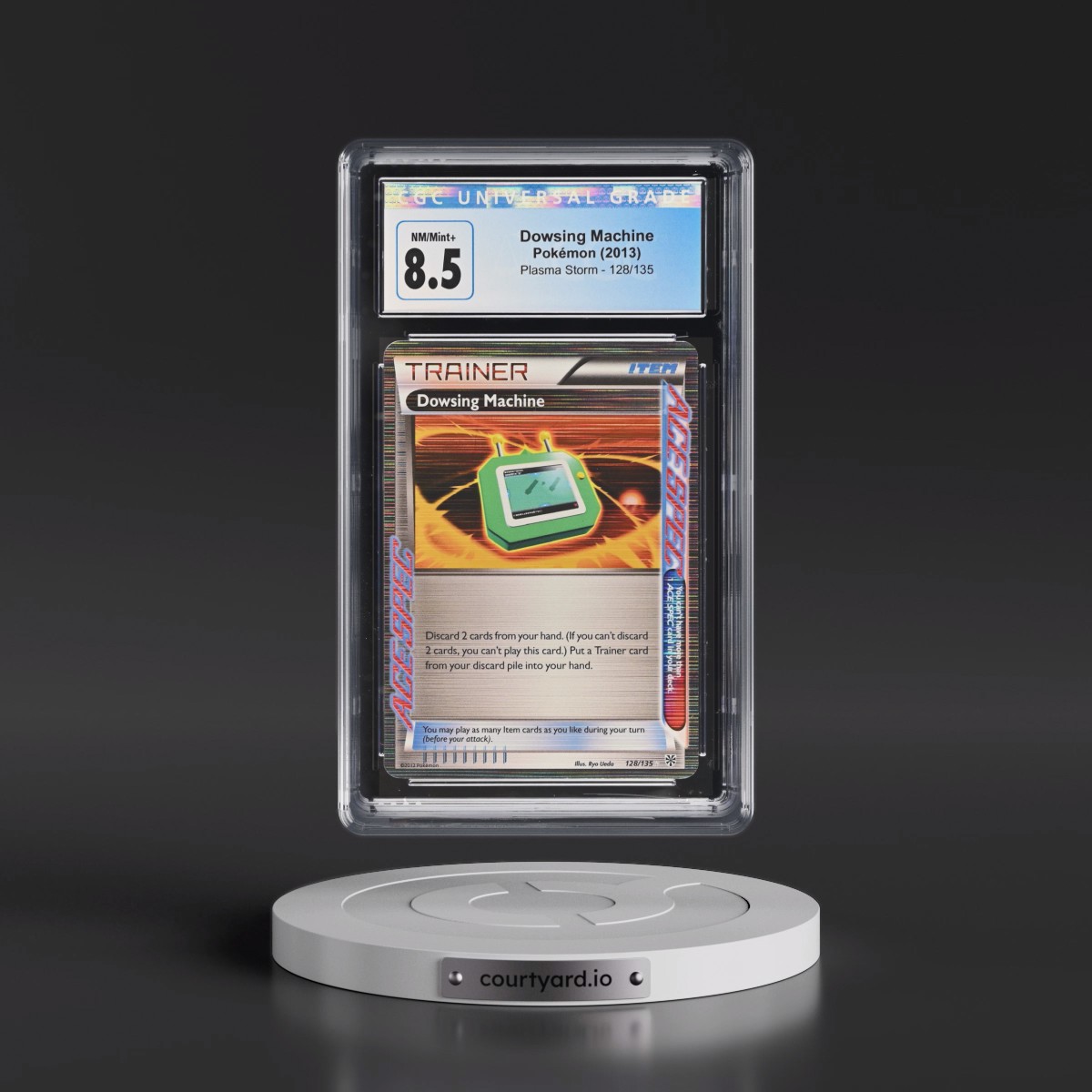 2012 Plasma Storm #128/135 Dowsing Machine - ACE SPEC Rare Holo (CGC 8.5 NM-MT+)