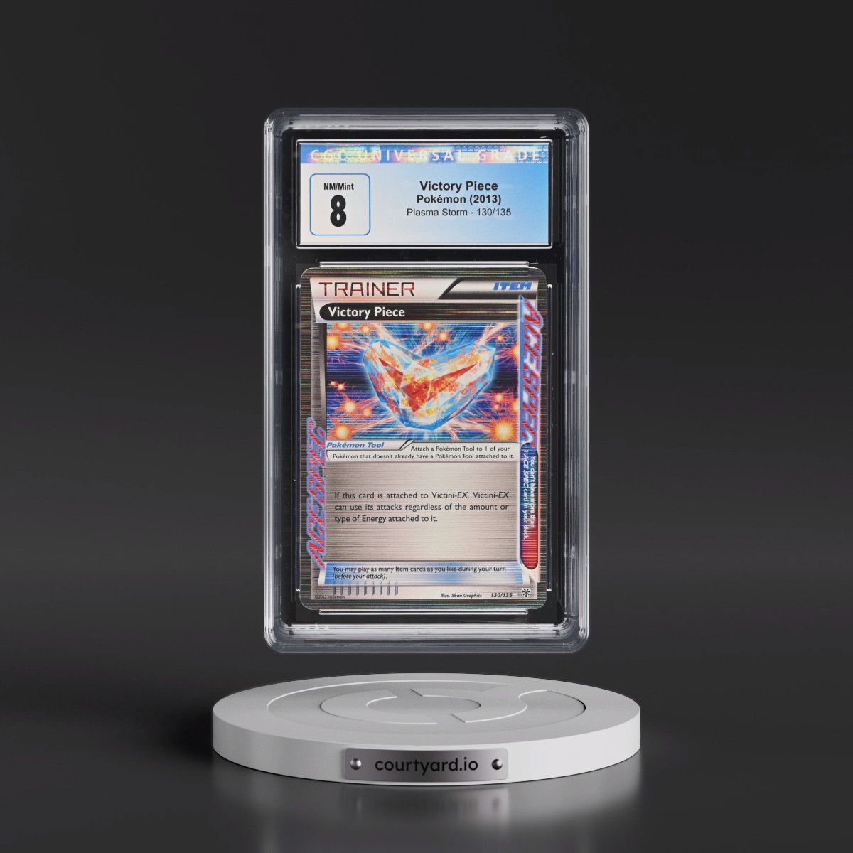 2012 Plasma Storm #130/135 Victory Piece - ACE SPEC Rare Holo (CGC 8 NM-MT)