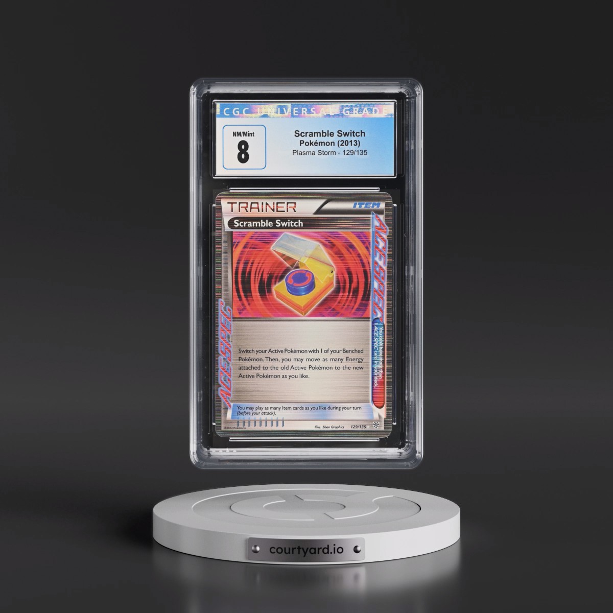 2012 Plasma Storm #129/135 Scramble Switch - ACE SPEC Rare Holo (CGC 8 NM-MT)