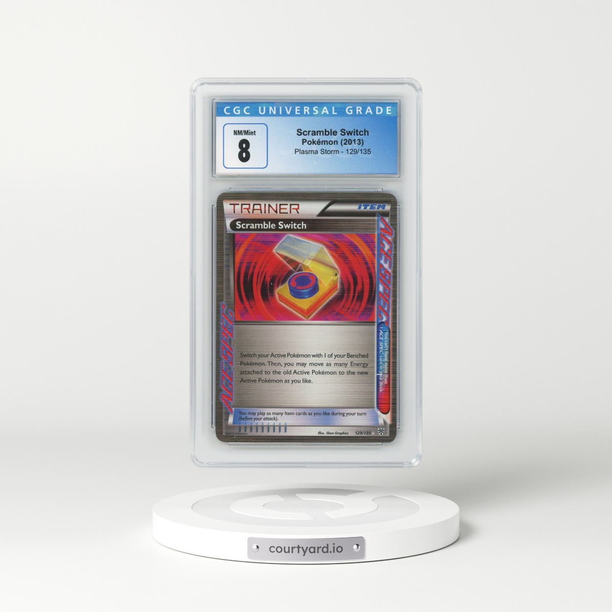 2012 Plasma Storm #129/135 Scramble Switch - ACE SPEC Rare Holo (CGC 8 NM-MT)